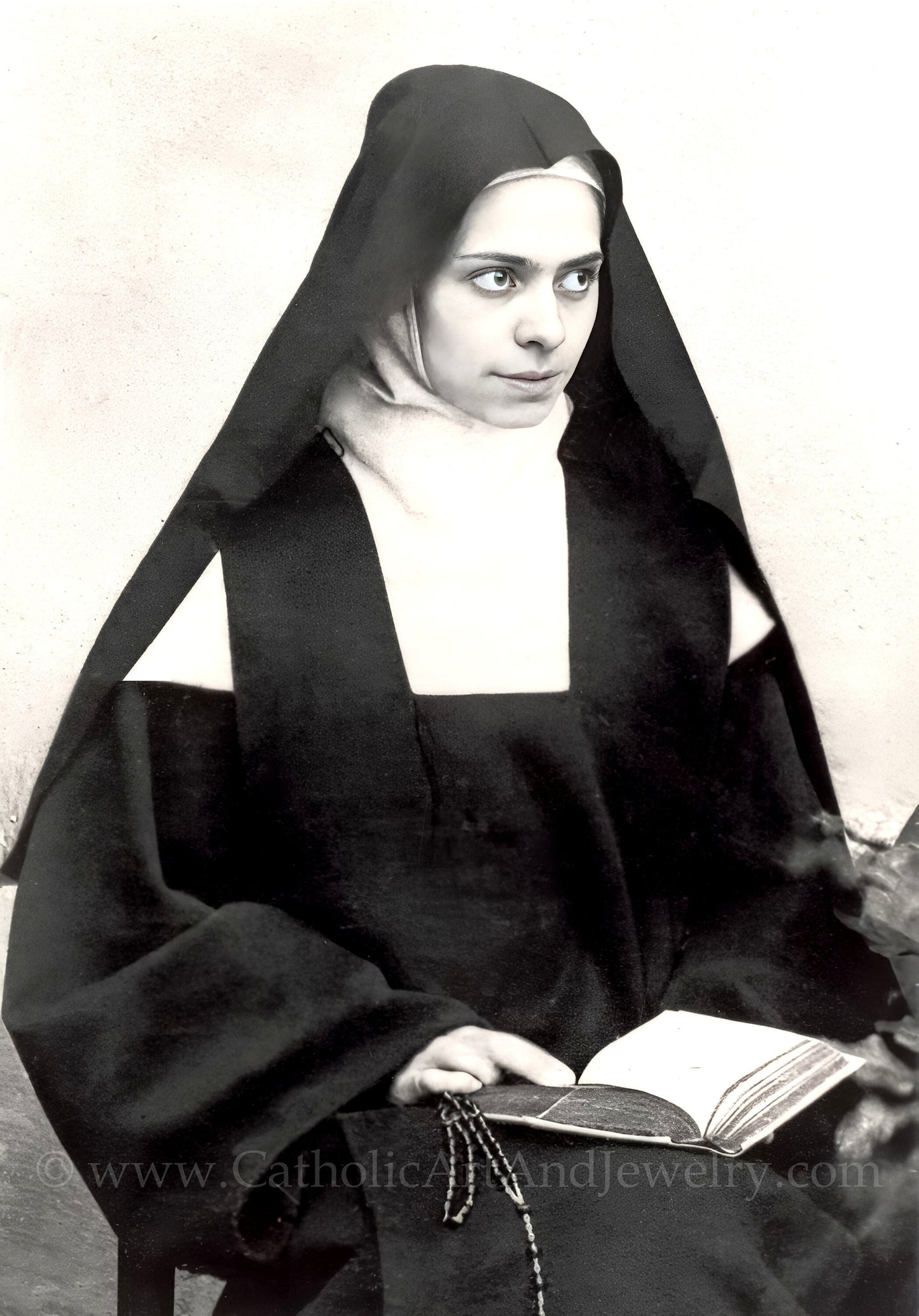 Saint Elizabeth of the Trinity – Restored Close-up – 3 sizes – Catholic Art Print
