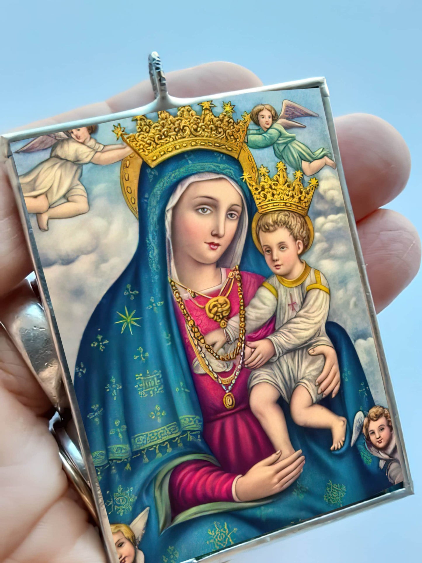 New! Christmas Ornament Padre Pio's Favorite Madonna and Child