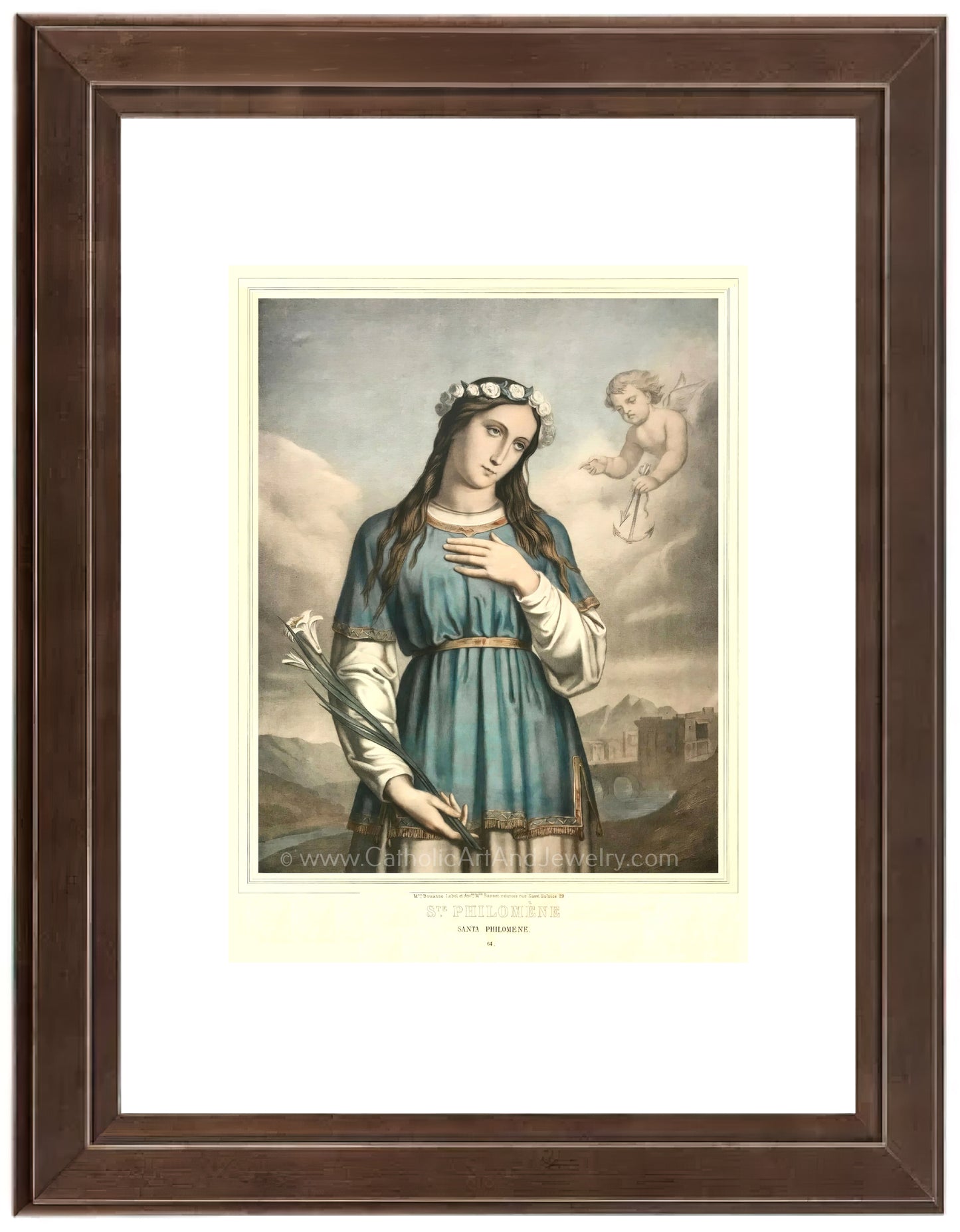 a painting of a woman in a blue dress