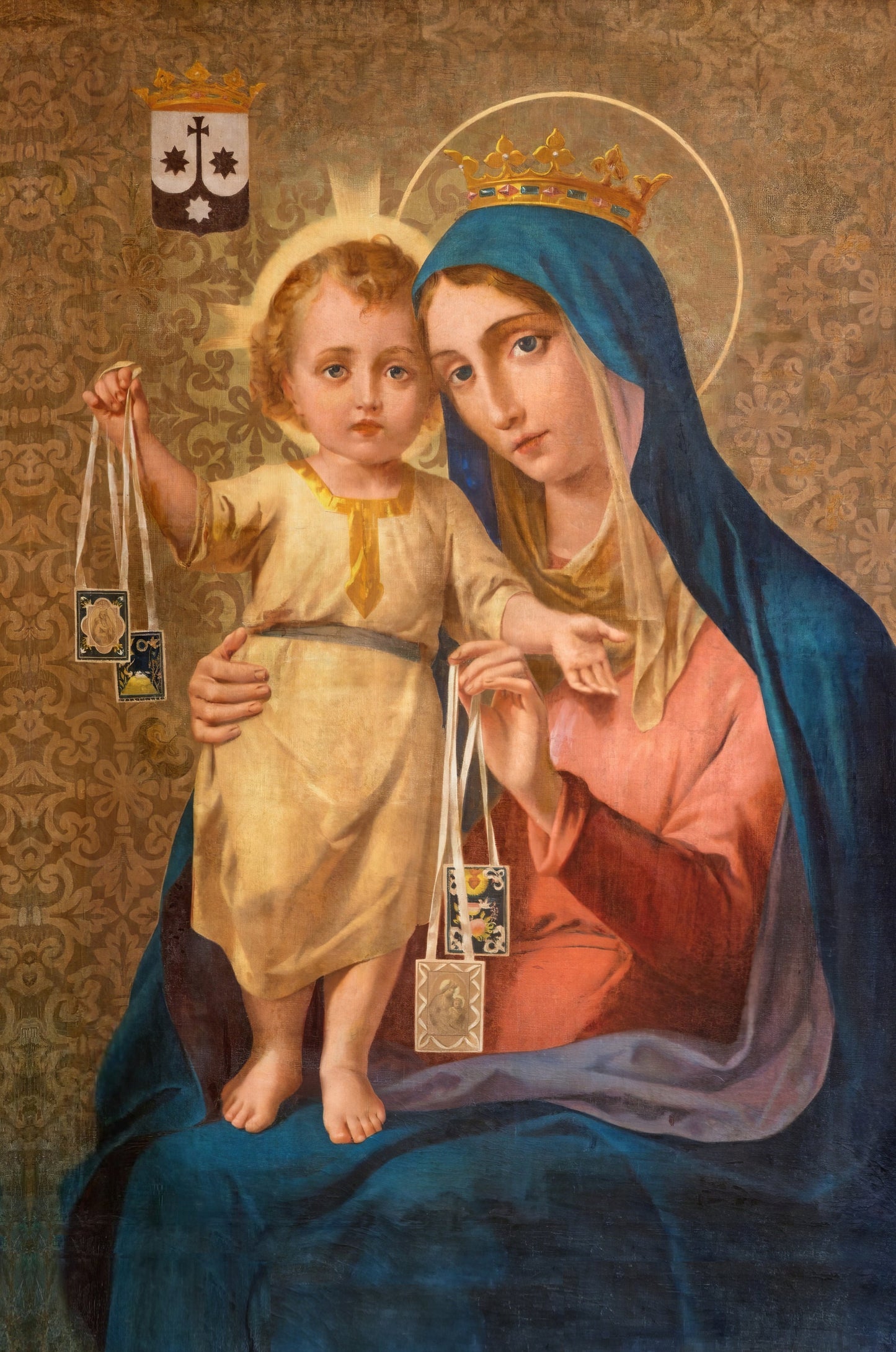 New! Our Lady of Mount Carmel – Traditional Prayer to Her – Vintage Holy Card – pack of 10/100/1000