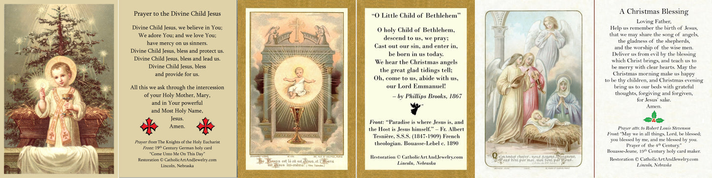 Christmas Holy Cards – Set of 48 Restored Vintage Holy Cards (2x24) – Variety Pack – Beautiful and Inspirational