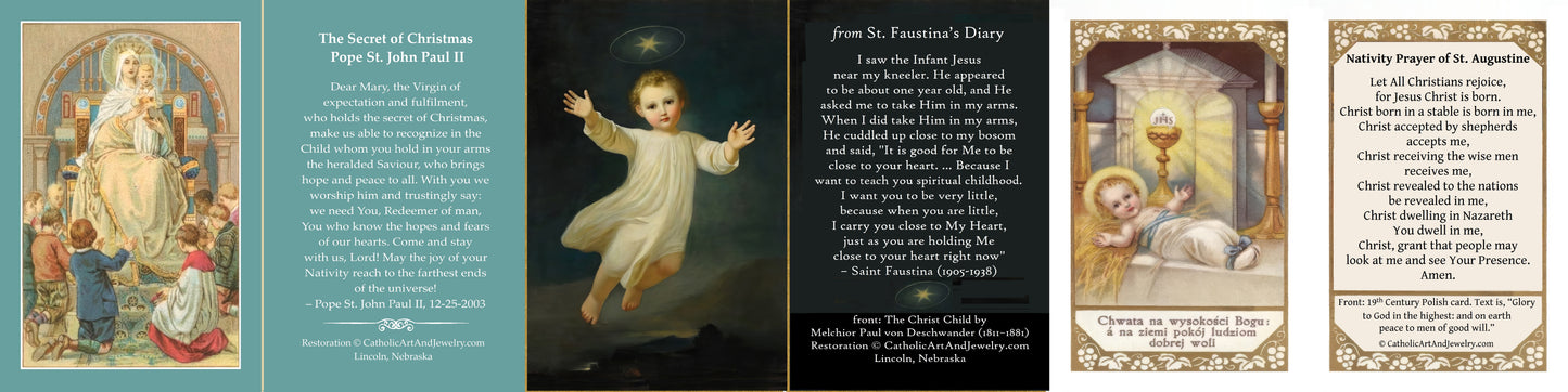 Christmas Holy Cards – Set of 48 Restored Vintage Holy Cards (2x24) – Variety Pack – Beautiful and Inspirational