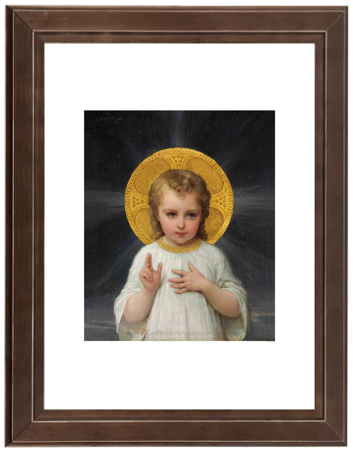 a painting of a little girl with a halo