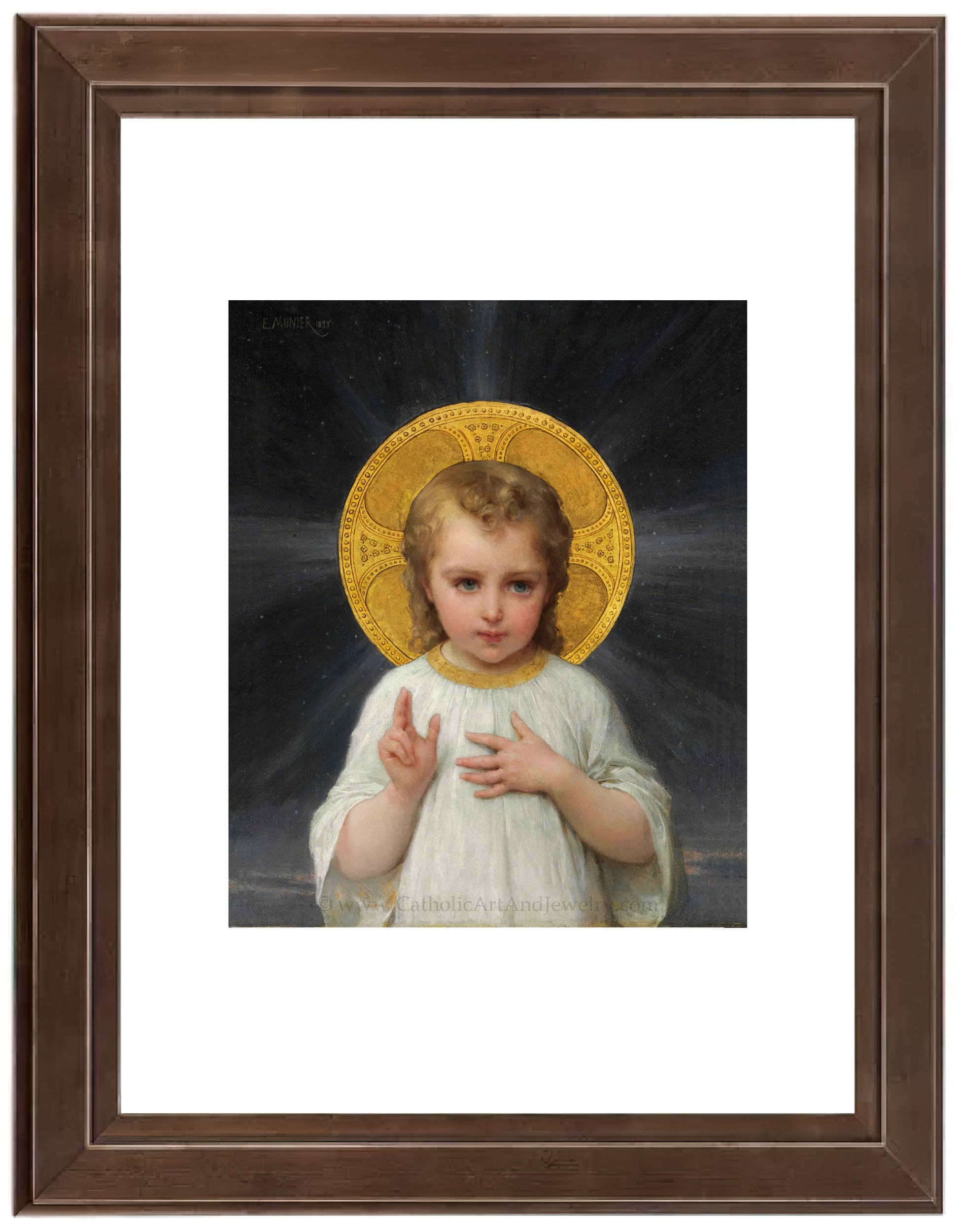 a painting of a little girl with a halo