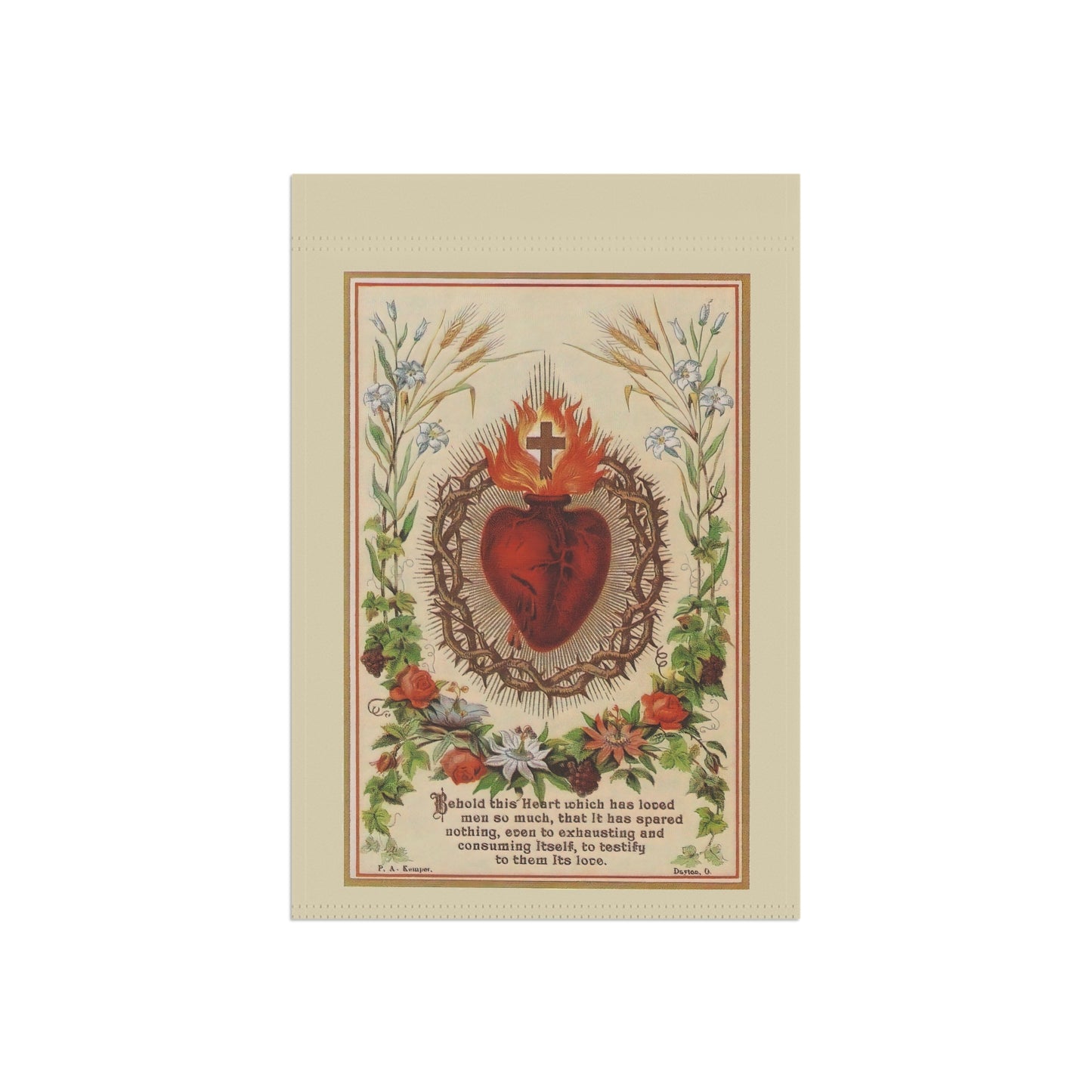 New! Sacred Heart of Jesus Garden Flag - Free Shipping!