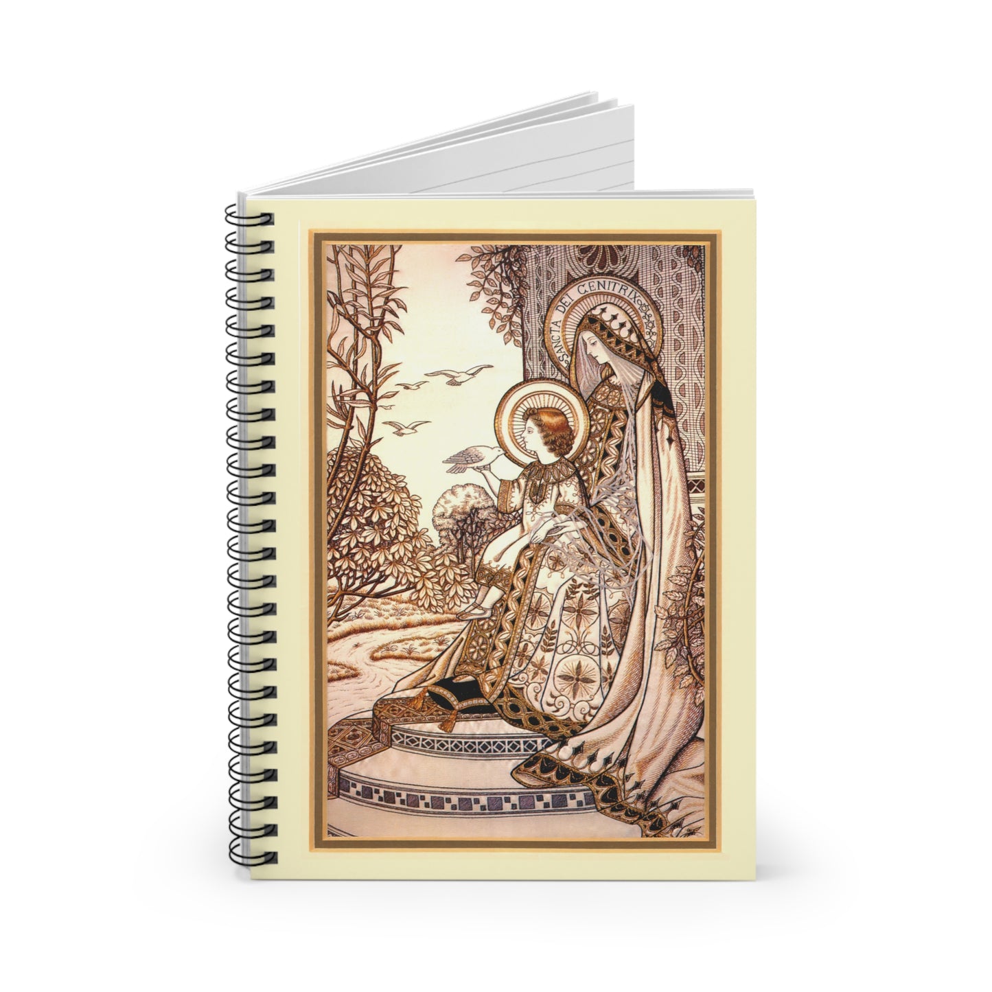 New! Madonna and Child Journal - Loreto Embroidery Spiral Notebook - Free Shipping!