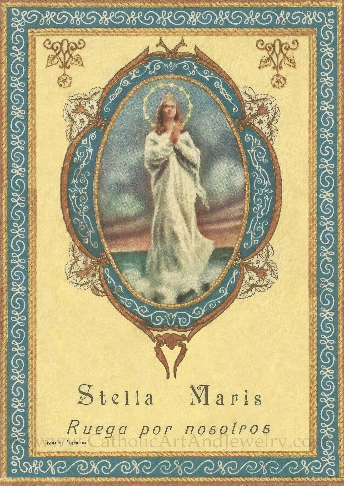Stella Maris – Based on a Argentine Holy Card – Catholic Art – Catholic Gift – Archival Quality