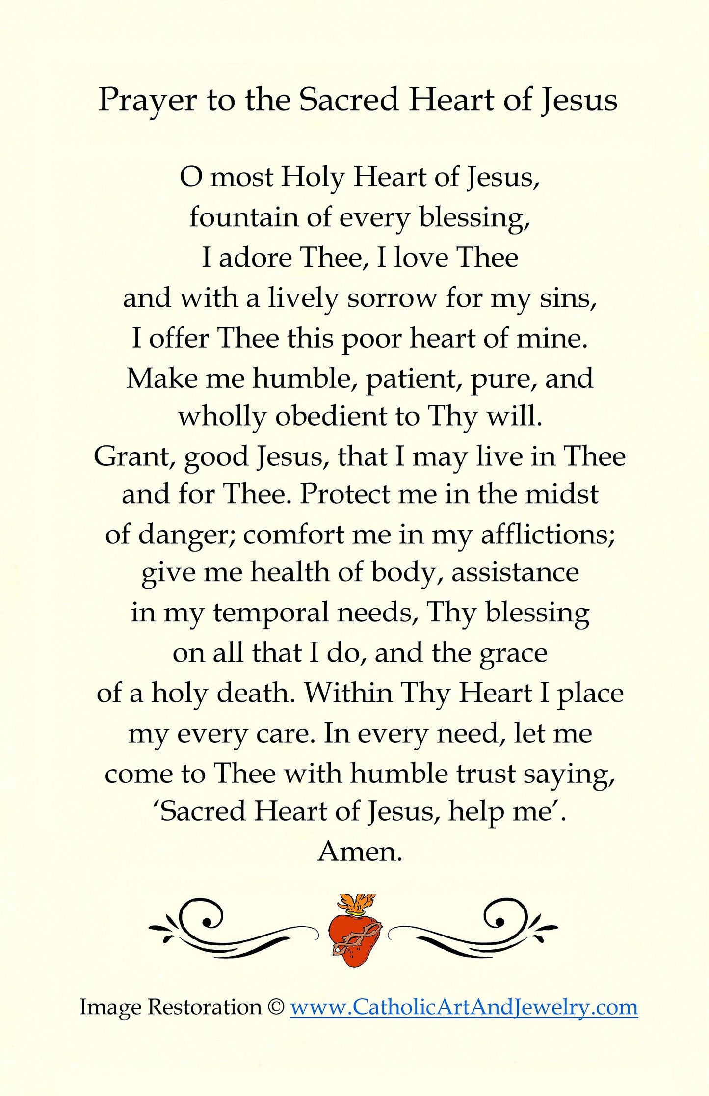Sacred Heart of Jesus – G. Benziger – Restored Vintage Holy Card – pack of 10/100/1000