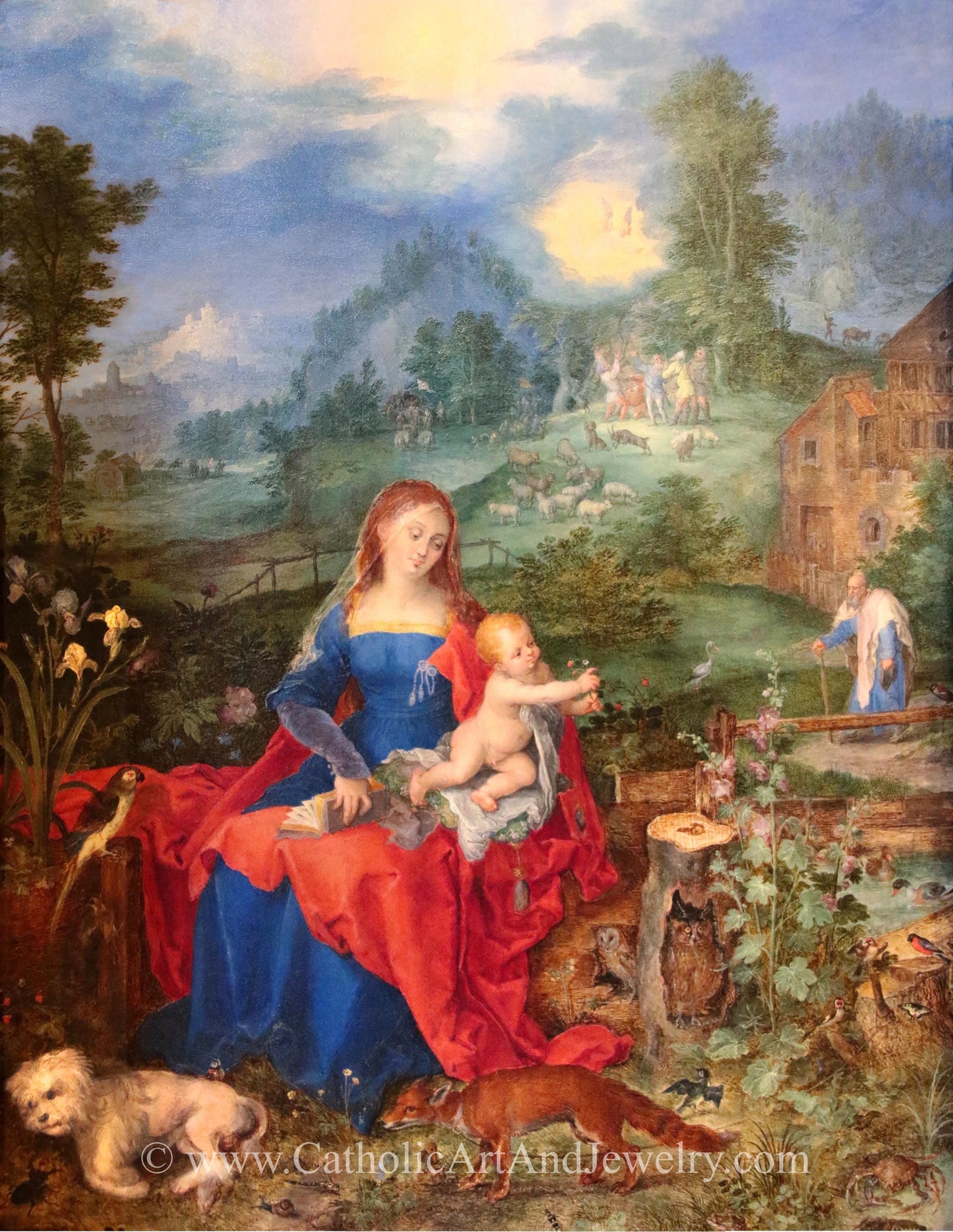 New! Madonna and Child with Animals – Jan Brueghel the Elder – Catholic Art Print – Archival Quality