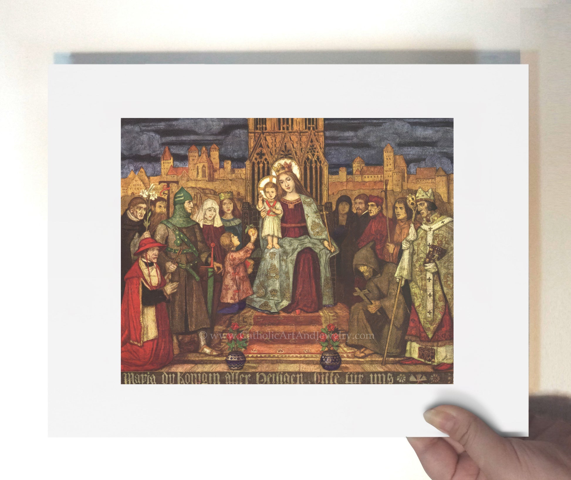 a picture of a painting of a group of people