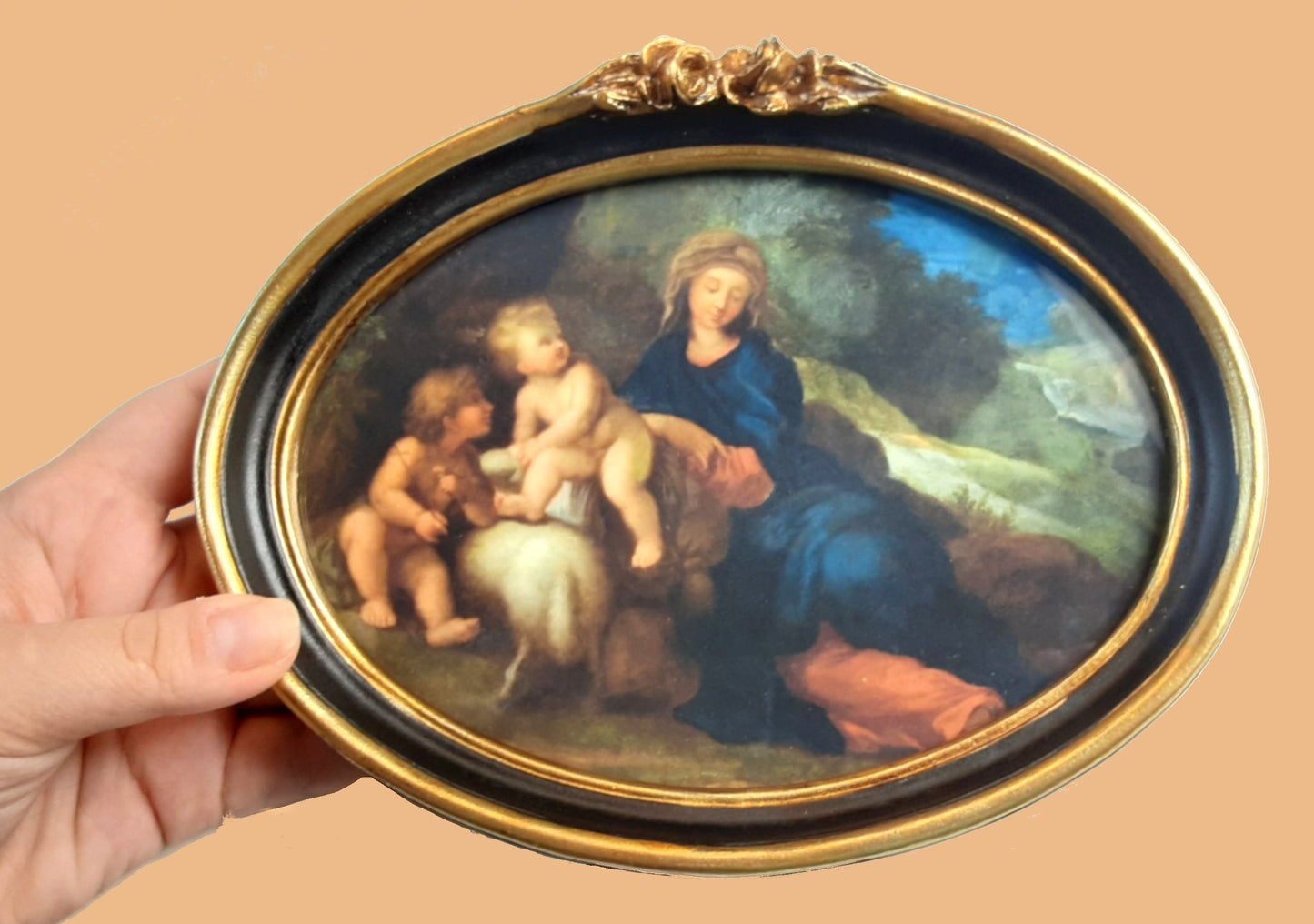 New! Madonna and Child Oval – Framed – Beautiful Catholic Art – Catholic Gift – Archival Quality