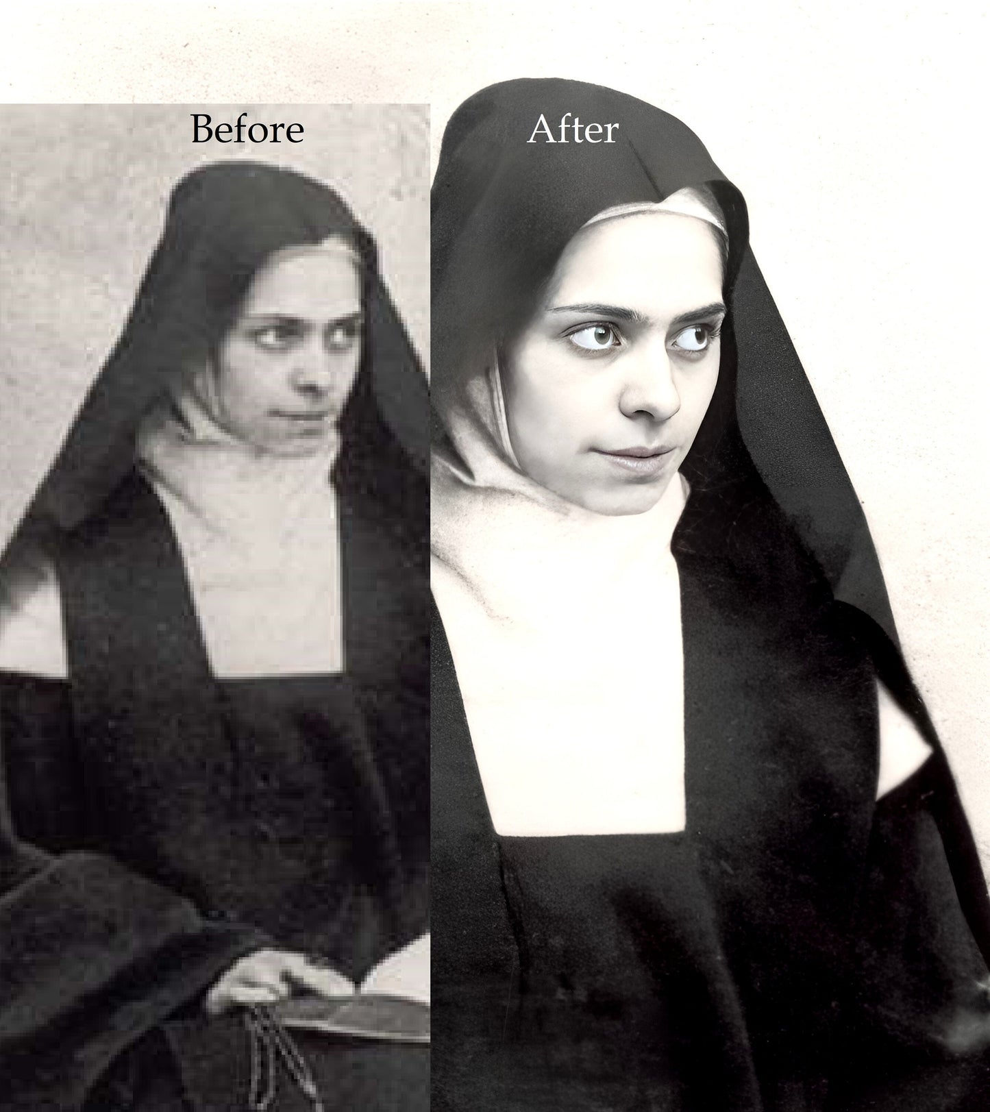 Saint Elizabeth of the Trinity – Restored Close-up – 3 sizes – Catholic Art Print