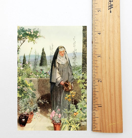 New! Holy Card – St. Clare of Assisi– by Eleanor Fortesque Brickdale - pack of 10/100/1000 – Restored Vintage Holy Card