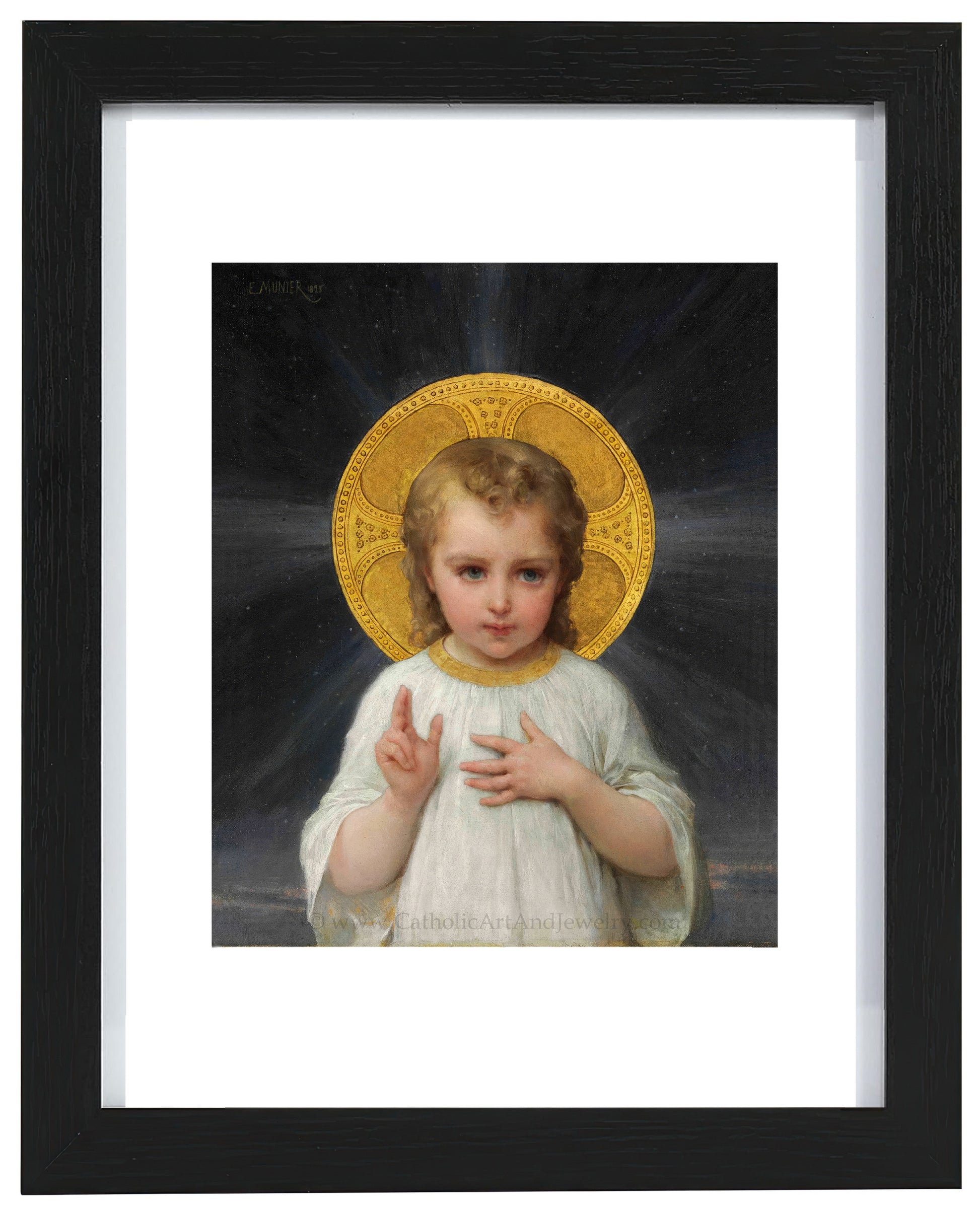 a painting of a little girl with a halo