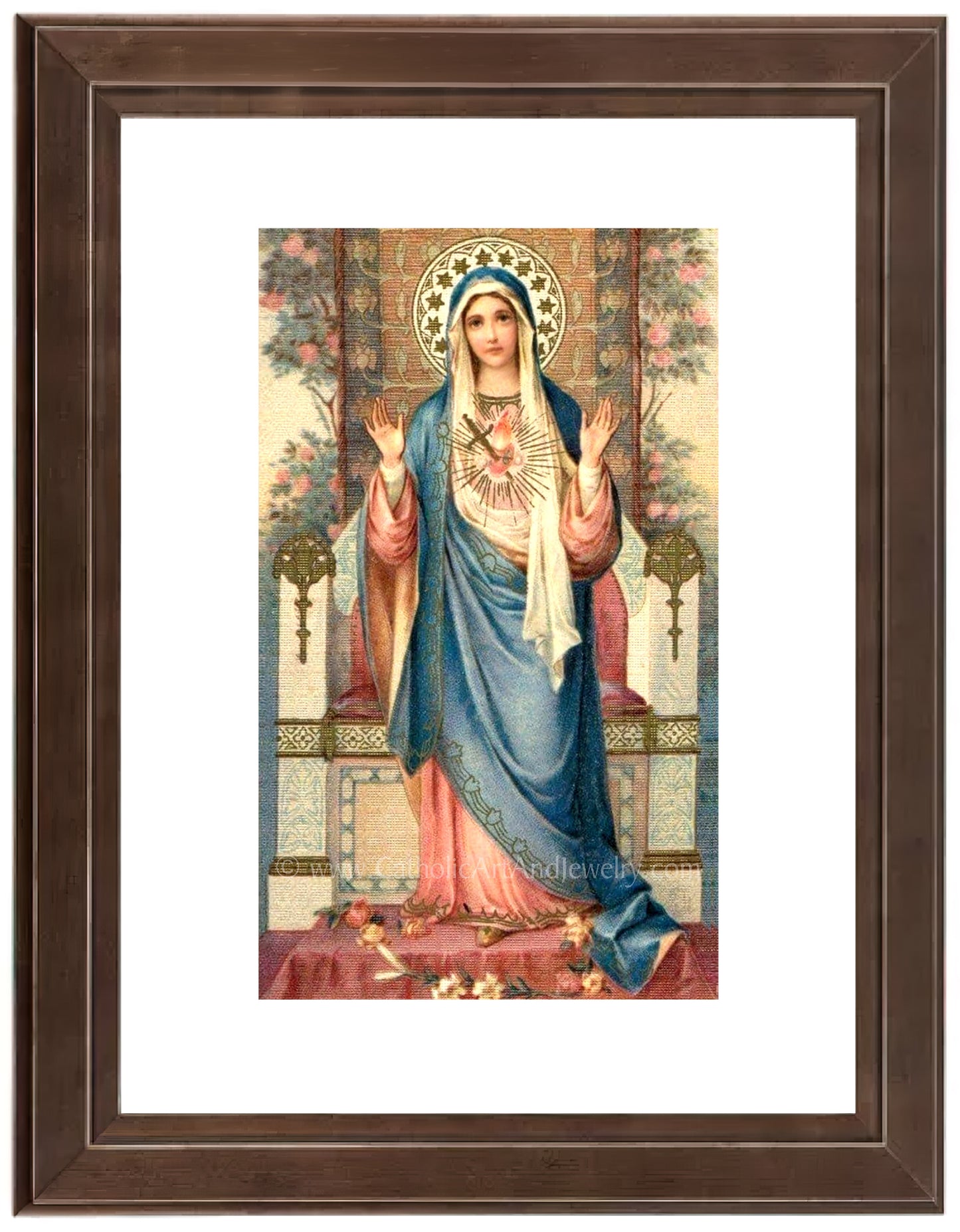 a painting of the virgin mary