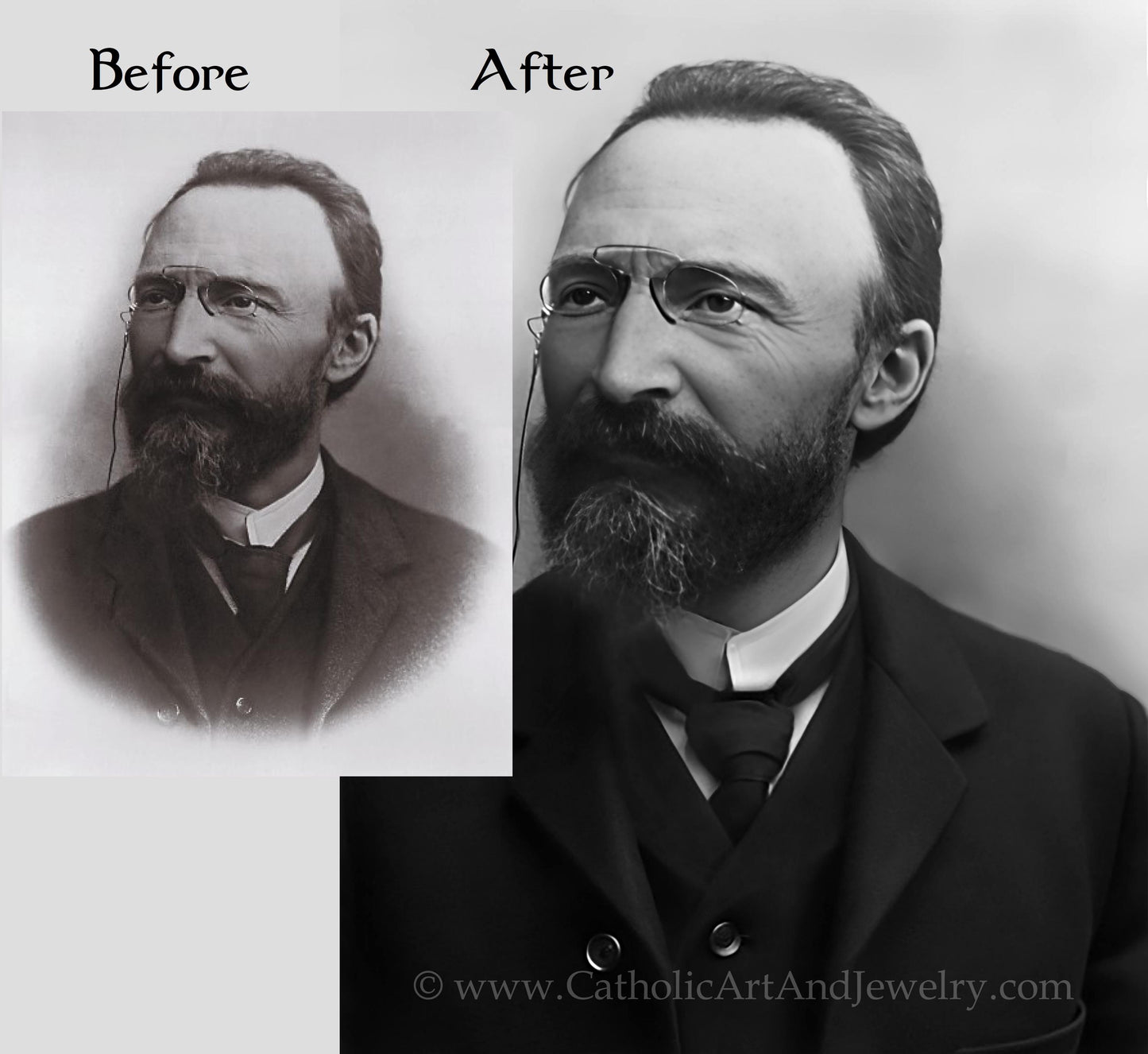 New! Bartolo Longo – from Satanic Priest to Catholic Saint – Exclusive Restoration – 3 sizes – Catholic Art Print – Archival Quality