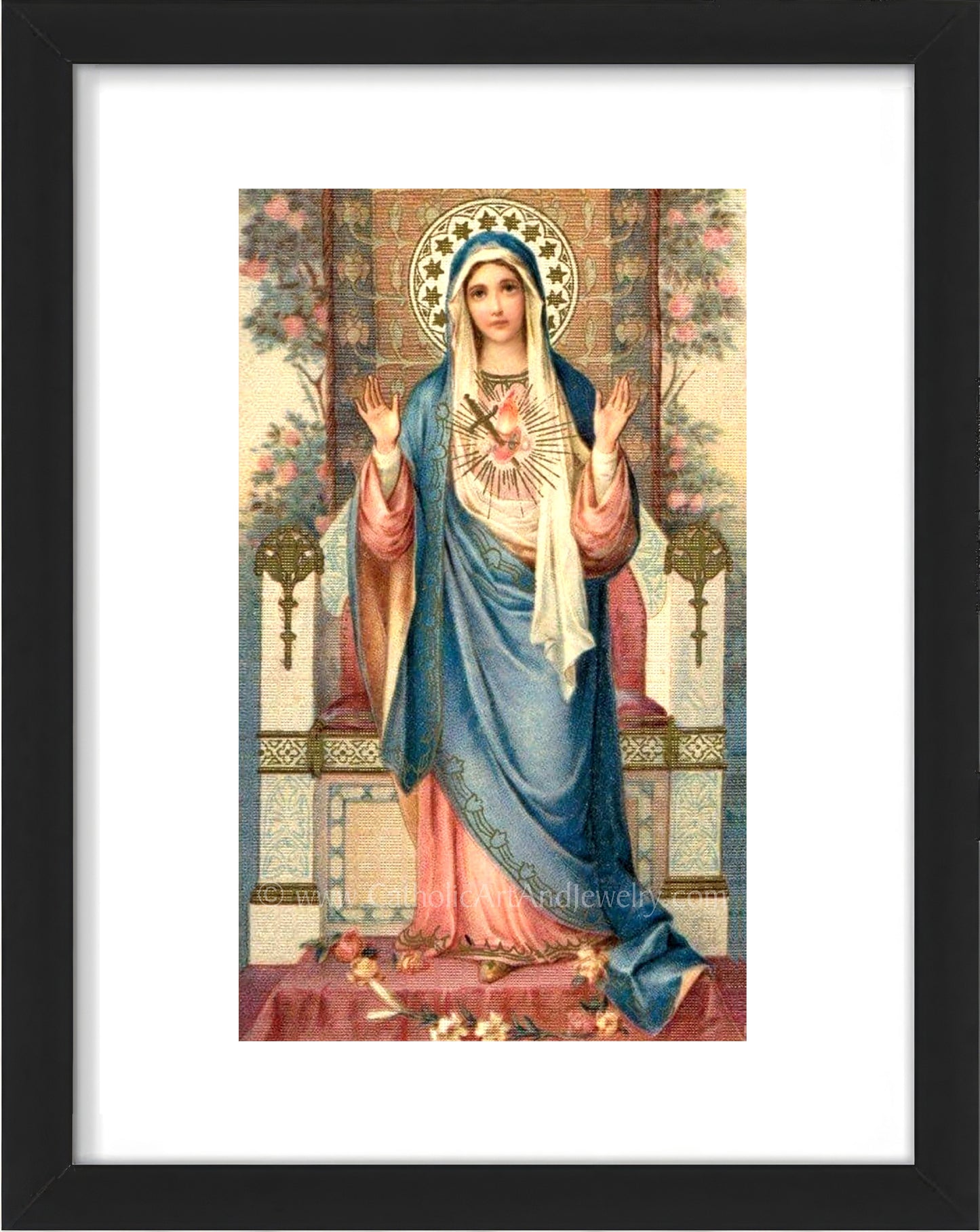 a painting of the virgin mary of guadalupe