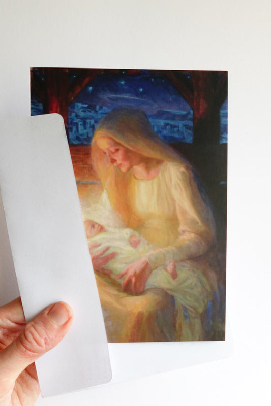 New! Greeting Card / Christmas Card – Madonna and Child – folds to 5x7" – With Envelope – 1 / 10 / 50 / 100 – by Albert Edelfelt