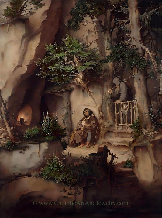New! A Muscian with a Hermit – Moritz von Schwind – Catholic Art Print – Archival Quality