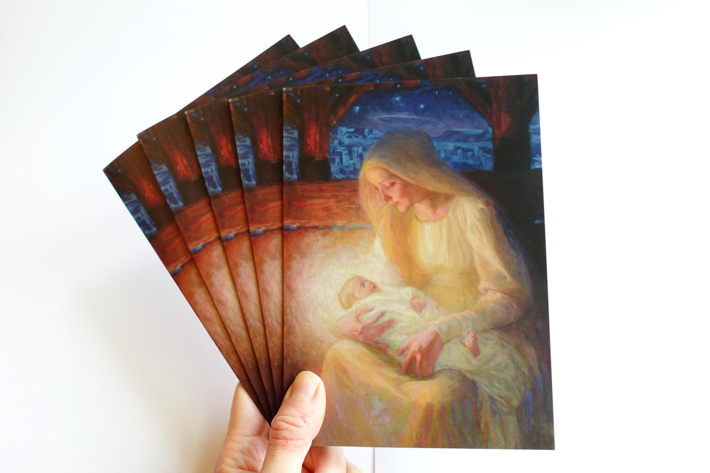 New! Greeting Card / Christmas Card – Madonna and Child – folds to 5x7" – With Envelope – 1 / 10 / 50 / 100 – by Albert Edelfelt