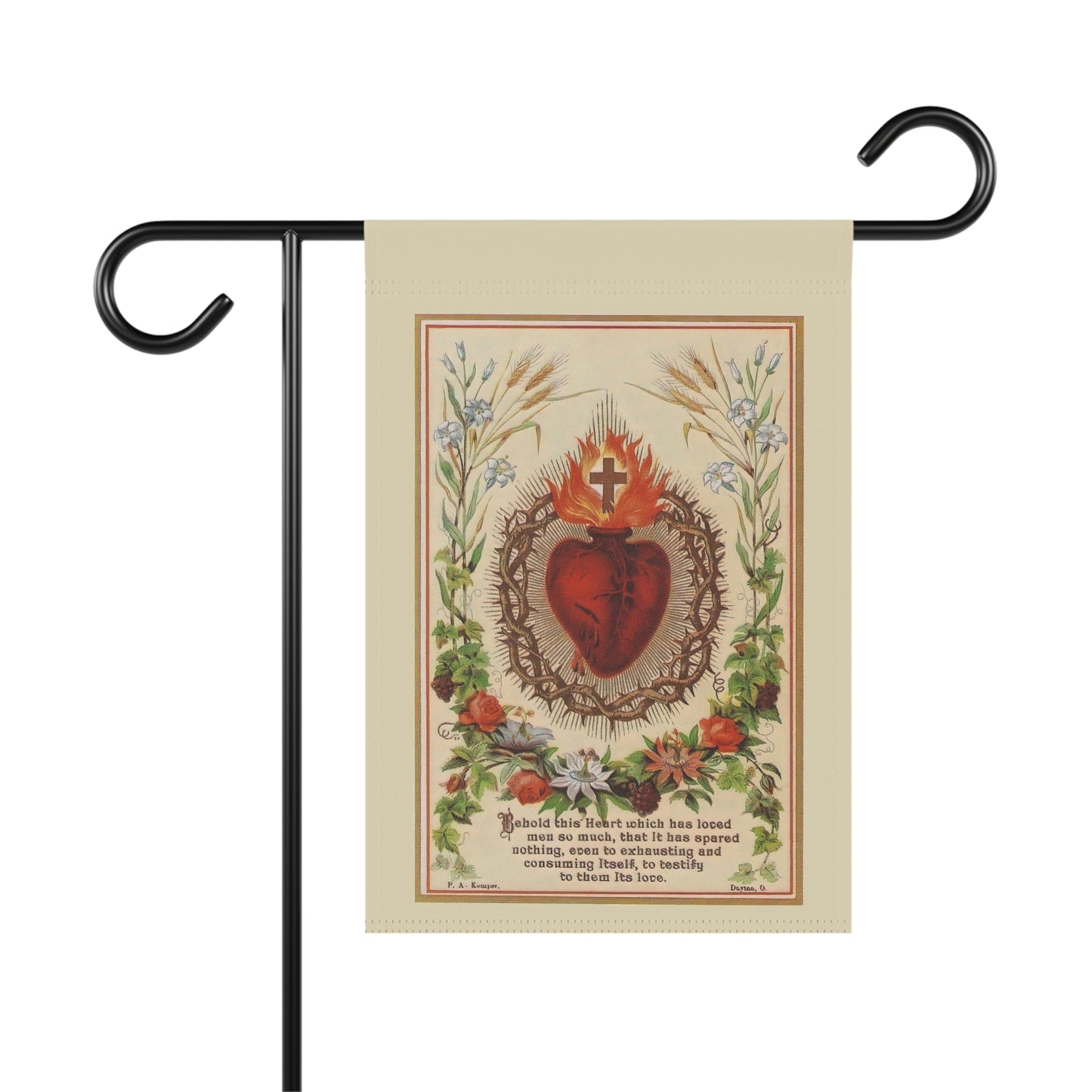 New! Sacred Heart of Jesus Garden Flag - Free Shipping!