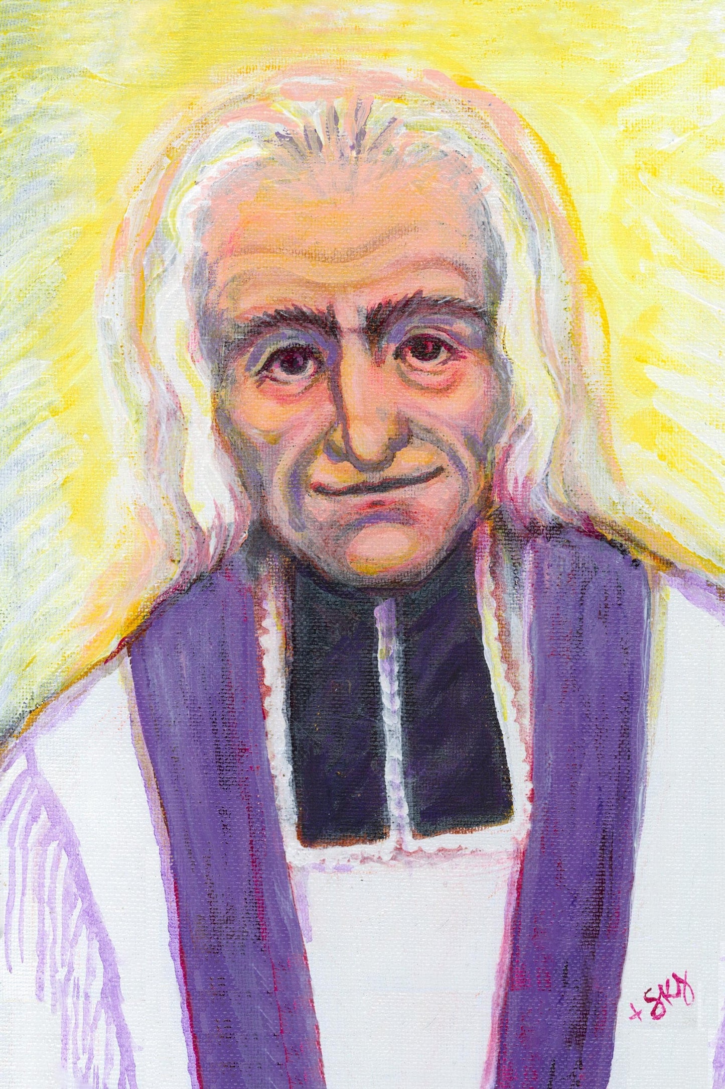New! Saint Jean Vianney – Prayer for Priests – Holy Card – by Sue Kouma Johnson – pack of 10/100/1000