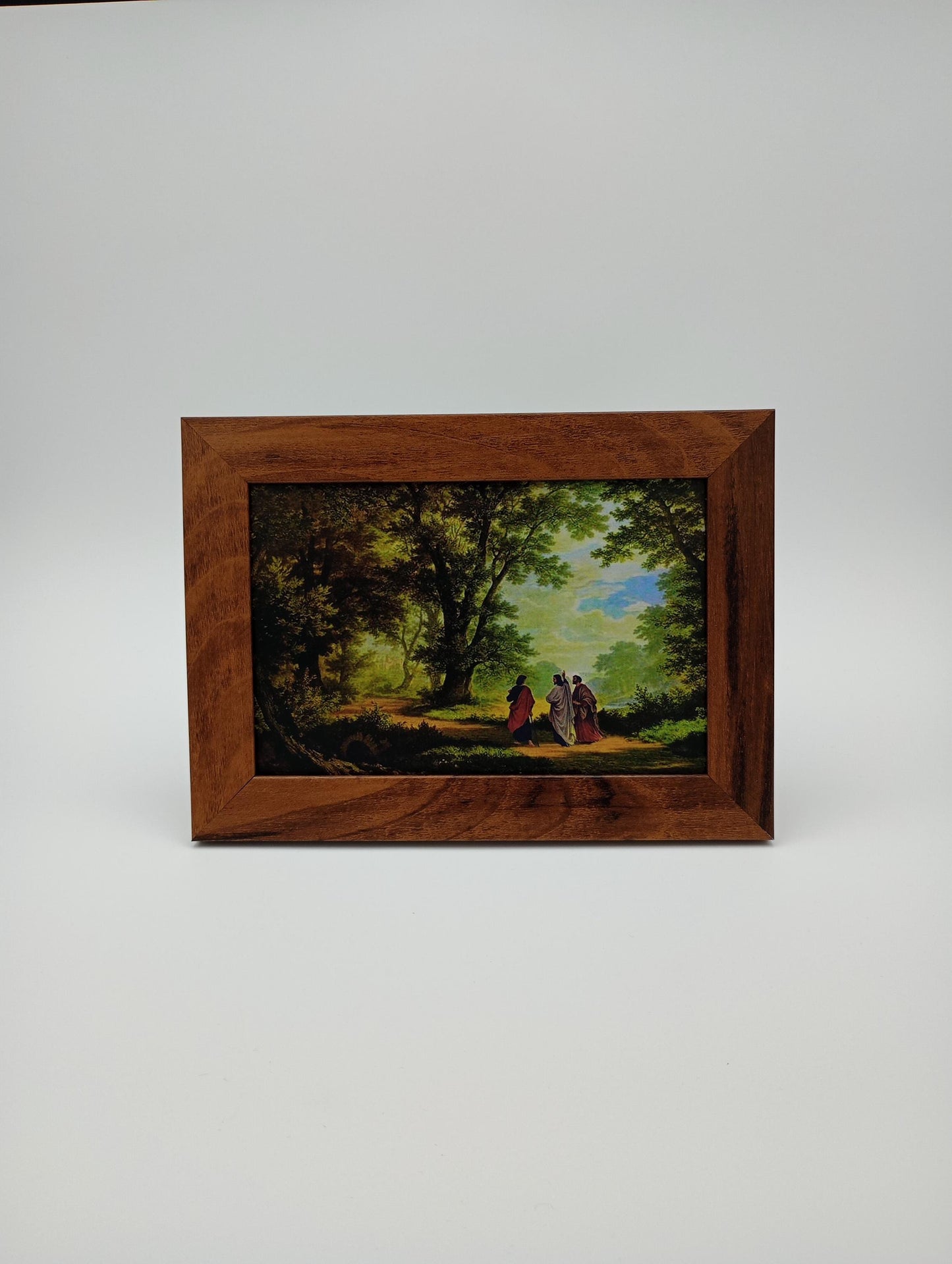 a painting of a bird perched on a tree branch