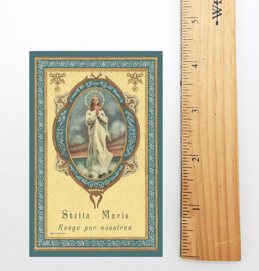 Star of the Sea Holy Cards – Restored Stella Maris Holy Card from Argentina – pack of 10/100/1000