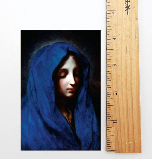 New! Blue Madonna Holy Card – Give Us True Love for You and Your Son – pack of 10/100/1000 – Restored Vintage Holy Card