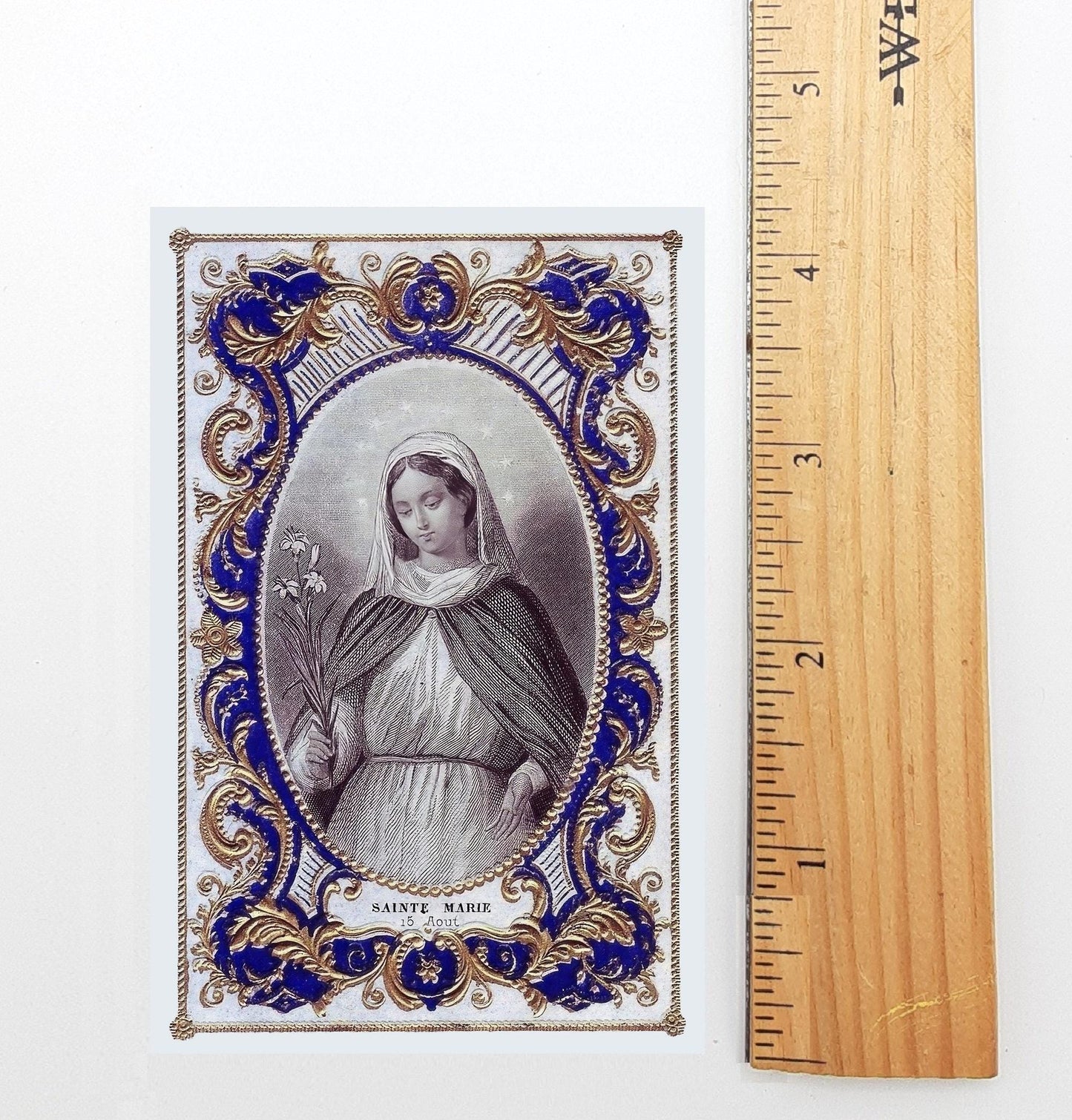 New! Saint Mary Holy Card – pack of 10/100/1000 – Restored Vintage Holy Card