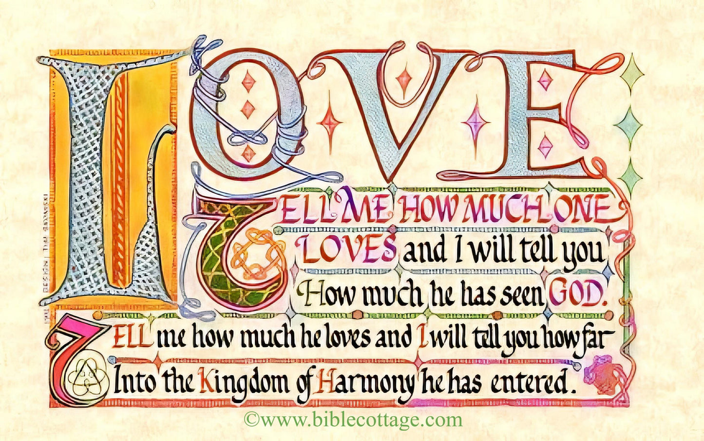 Love Christian Quote – Vintage Bible Art – Inspiring and Encouraging