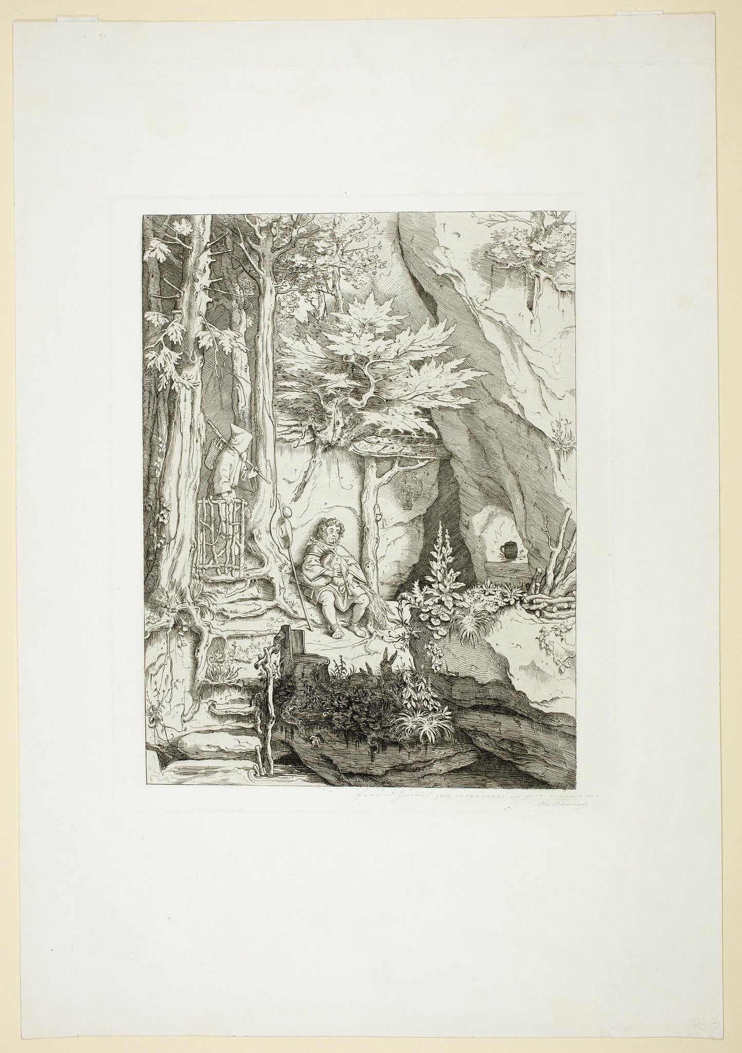 New! A Muscian with a Hermit – Moritz von Schwind – Catholic Art Print – Archival Quality