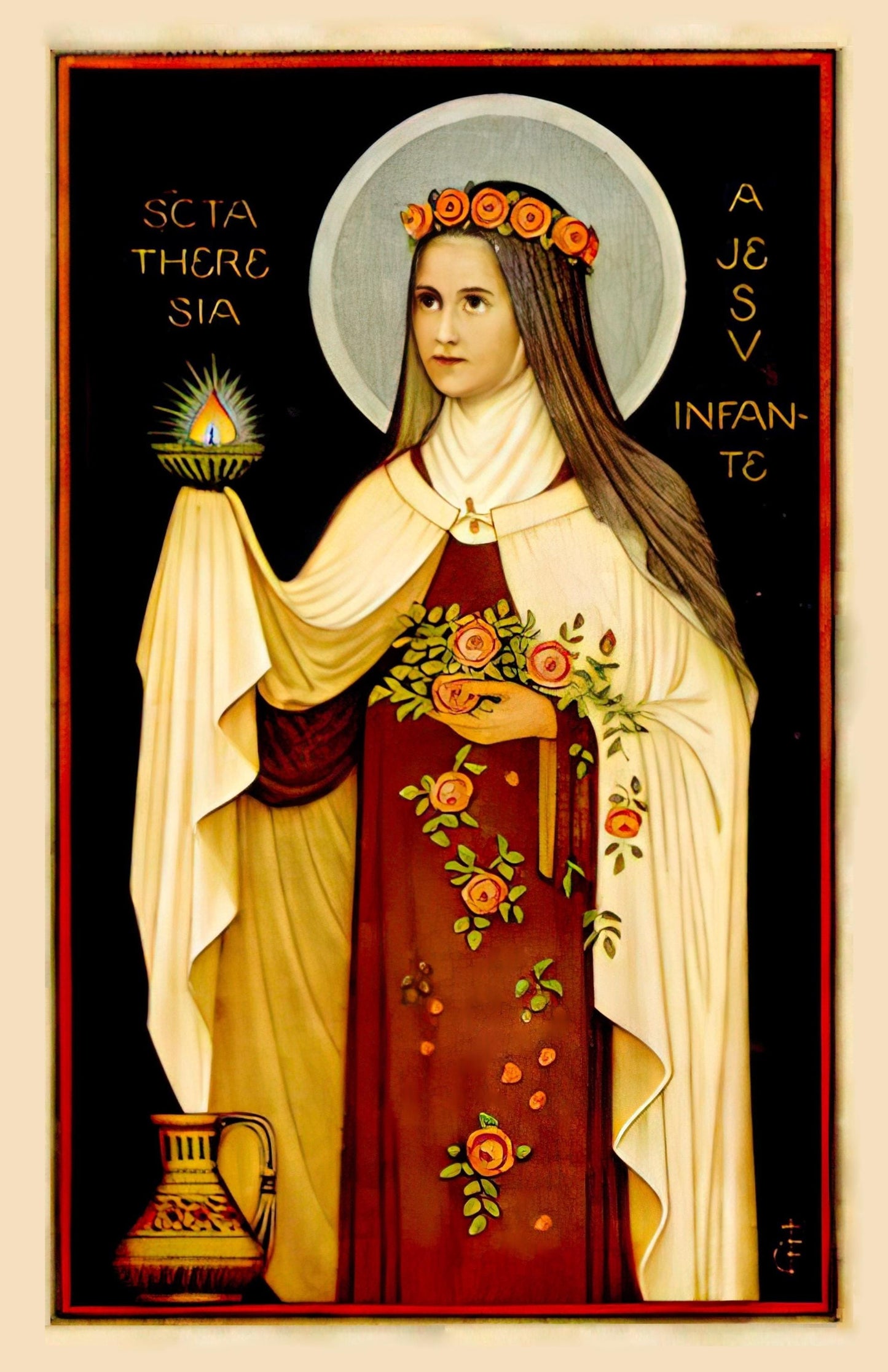 New! St. Therese of Lisieux – Her Own Morning Offering – pack of 10/100/1000 – Vintage Holy Card