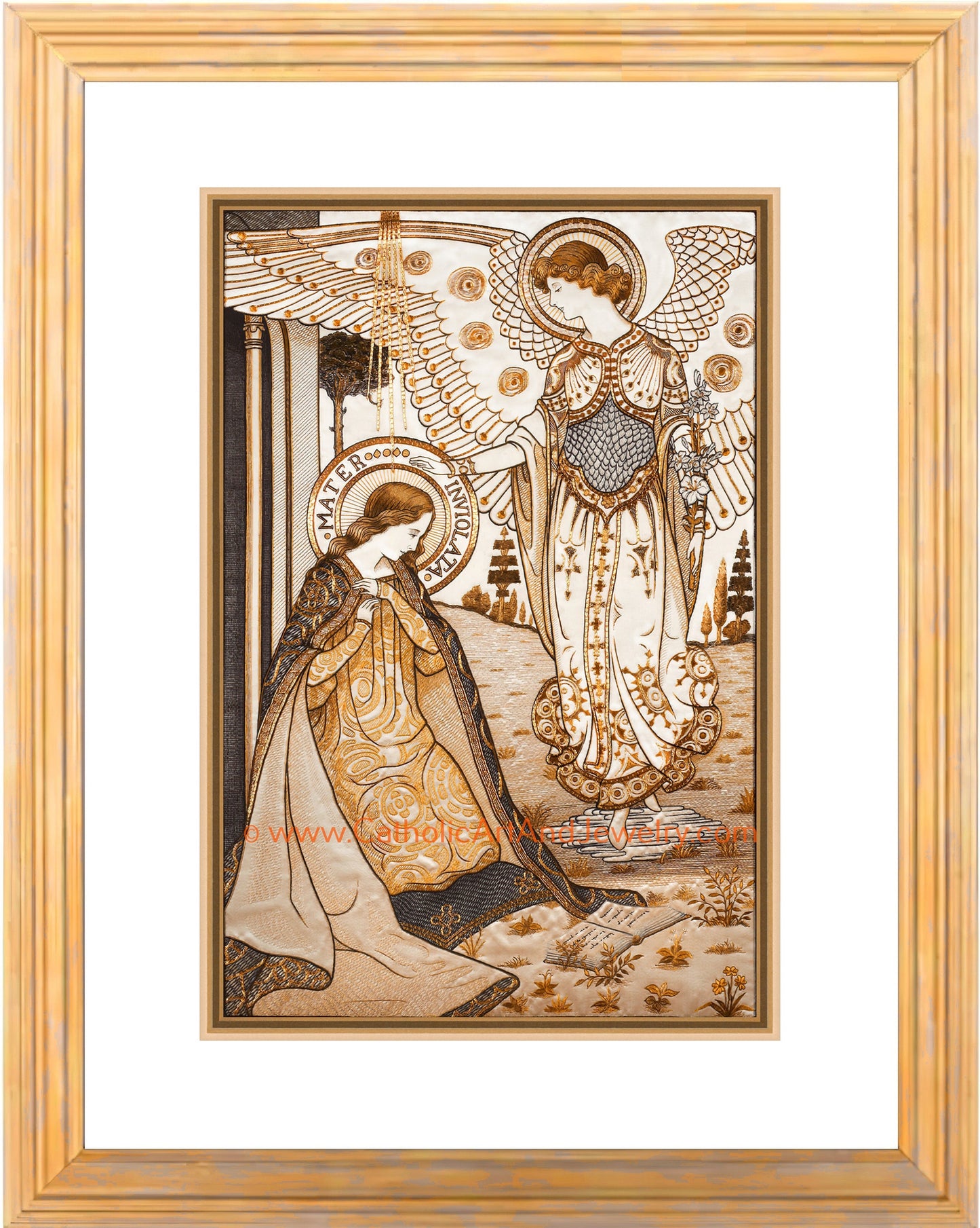 Loreto Embroideries – Lot of 8 or all 12 – Big Savings – Framed or Unframed – Vintage Catholic Art Prints – Archival Quality