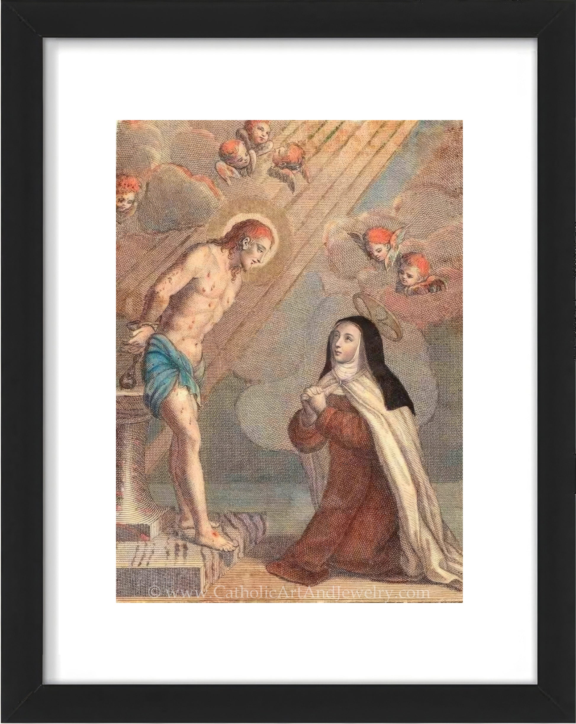 a painting of jesus and the virgin mary
