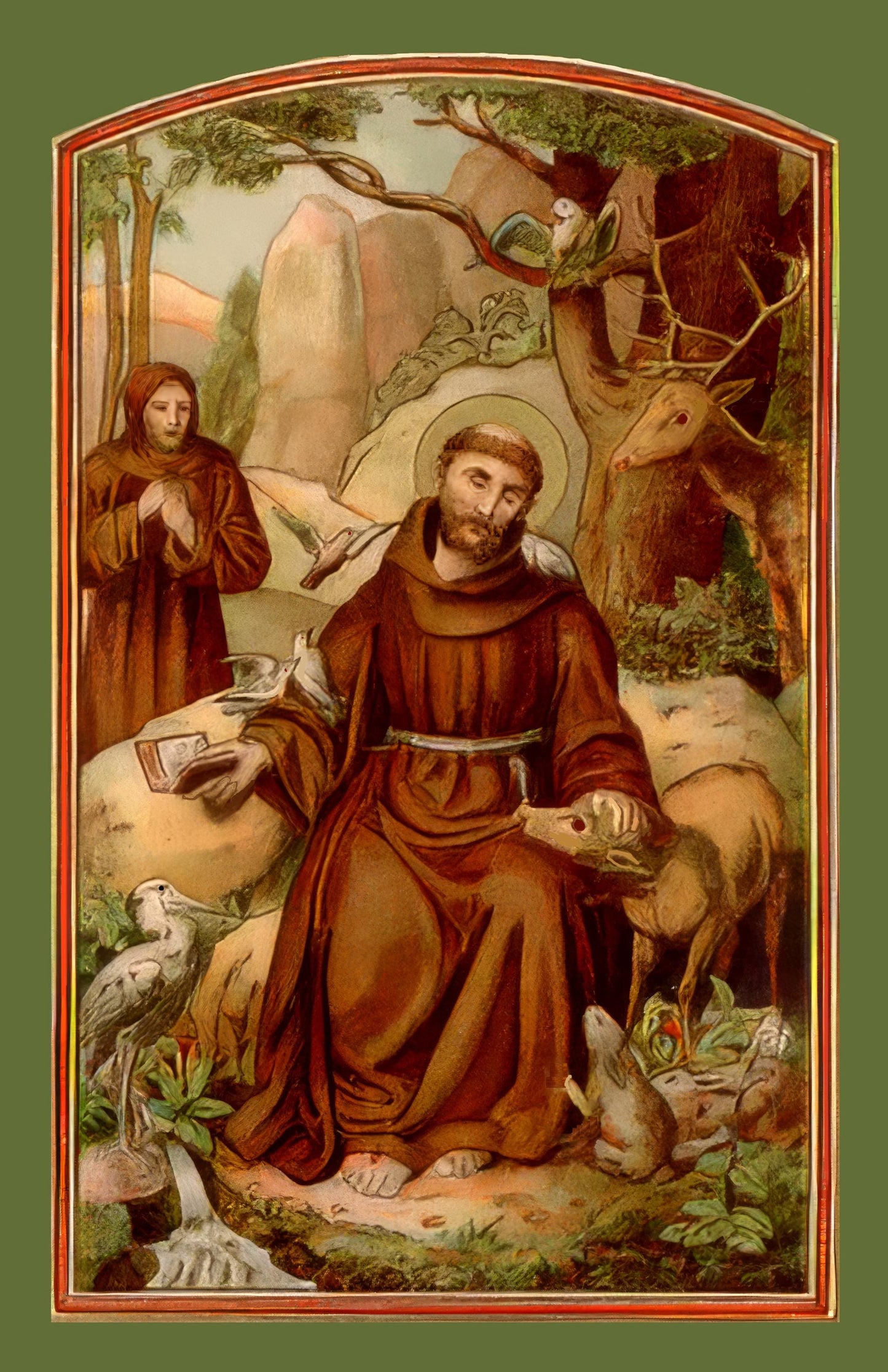 New! St. Francis of Assisi – Francis's Canticle – pack of 10/100/1000 – Vintage Holy Card
