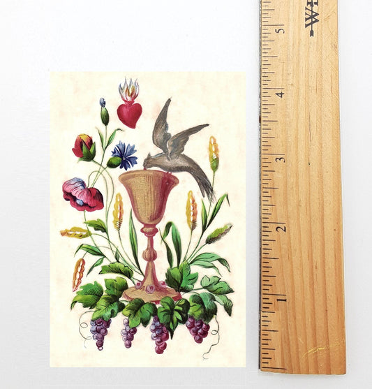 New! Eucharist and Dove Holy Card – Quiet Priestly Prayer – pack of 10/100/1000 – Restored Vintage Holy Card