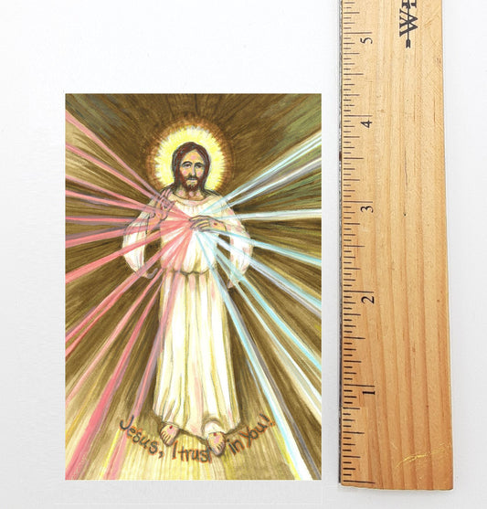 New! Chaplet of Divine Mercy Holy Cards – by Sue Kouma Johnson – pack of 10/100/1000