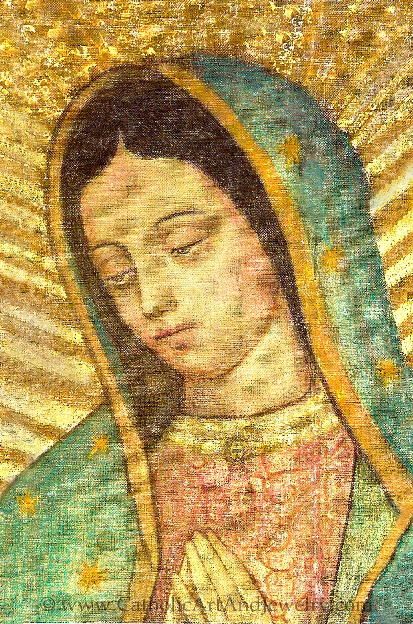 New! Our Lady of Guadalupe Holy Card – English & Spanish– Española y Inglesa – pack of 10/100/1000 – Restored Vintage Holy Card