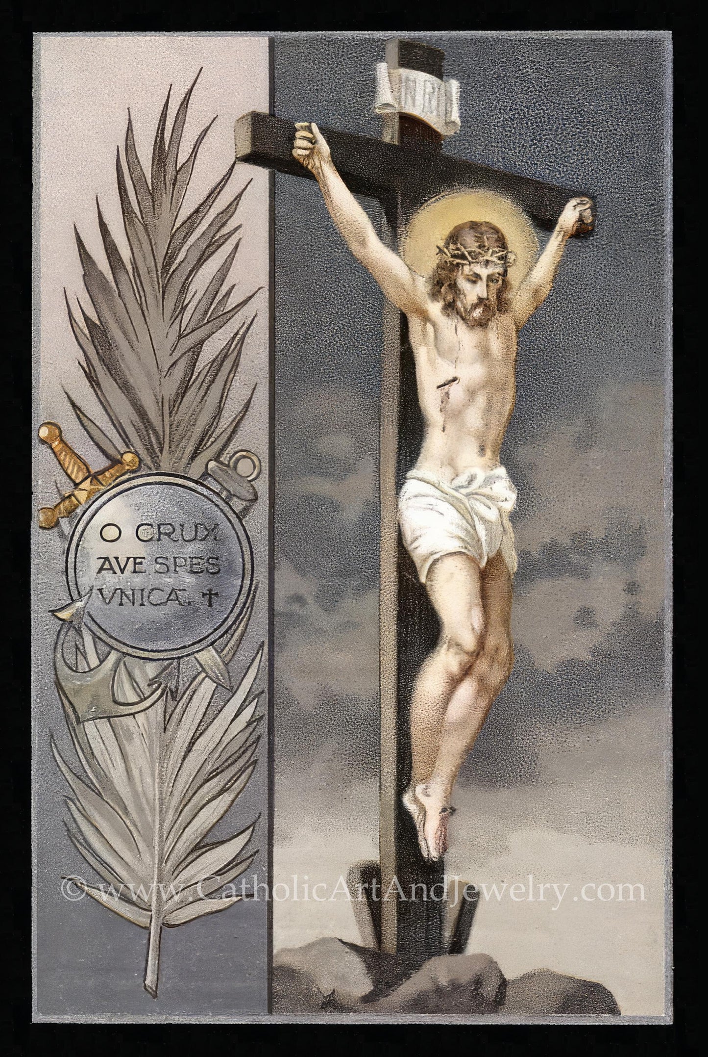 New! Crucifixion – Our Redeemer Lives – pack of 10/100/1000 – Easter Holy Card