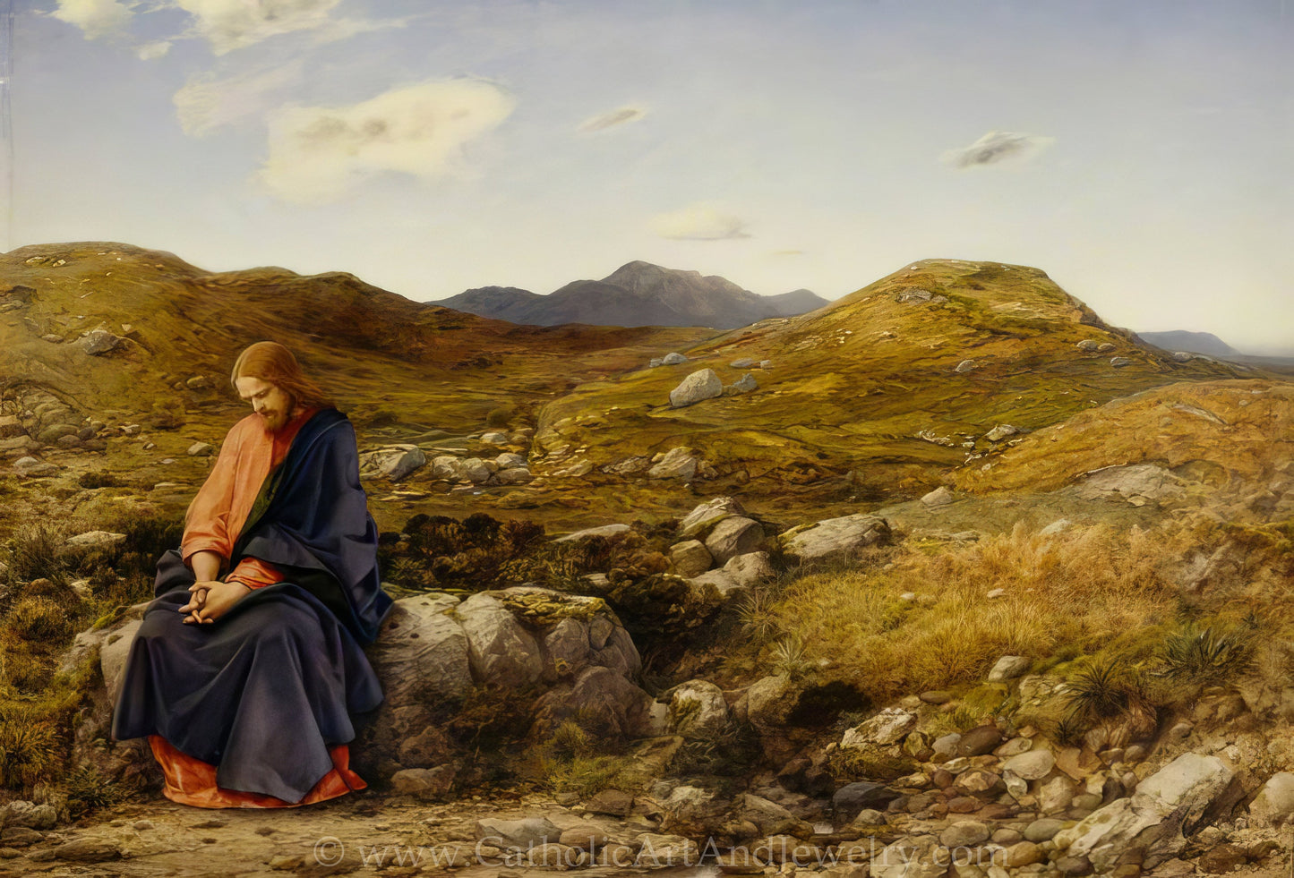 Christ in the Desert,“Man of Sorrows" – William Dyce – Beautiful Catholic Art – Archival Quality