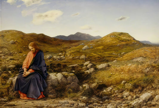 Christ in the Desert,“Man of Sorrows" – William Dyce – Beautiful Catholic Art – Archival Quality
