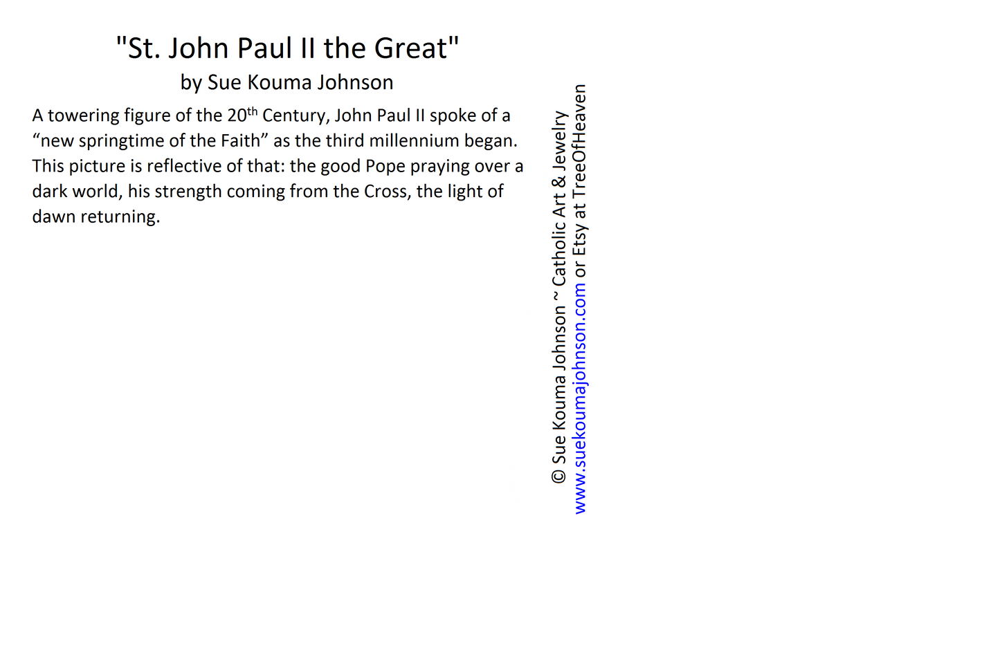 Pope Saint John Paul Postcard