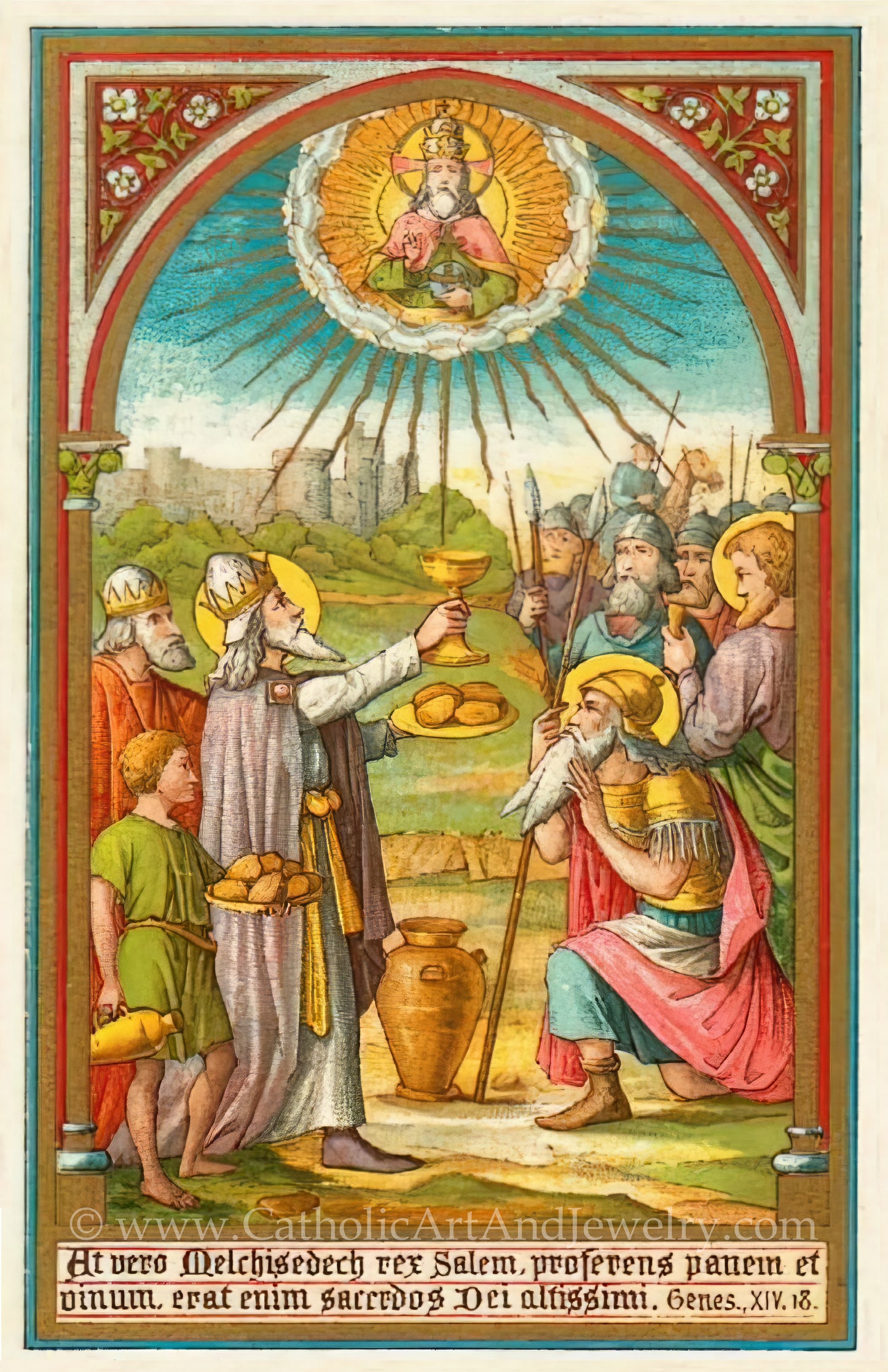 Melchizedek – 3 sizes – Based on an Antique Holy Card – Catholic Art Print – Catholic Gift – Gift for Priest – Archival Quality