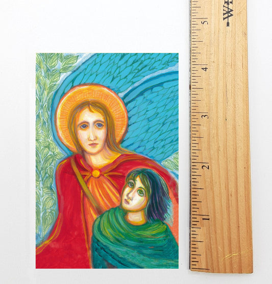 New! Angel Raphel and Tobit – by Sue Kouma Johnson – Prayer to St. Raphael – pack of 10/100/1000