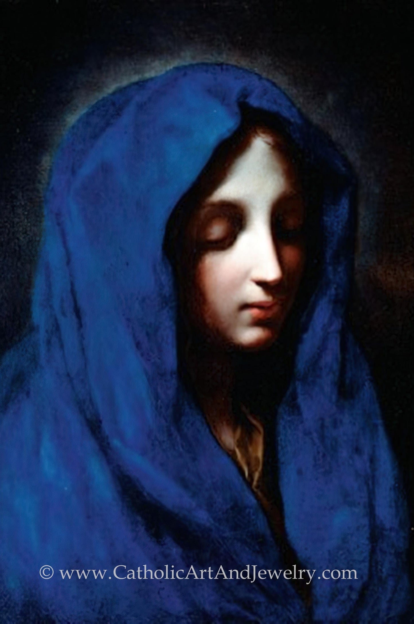 New! Blue Madonna Holy Card – Give Us True Love for You and Your Son – pack of 10/100/1000 – Restored Vintage Holy Card