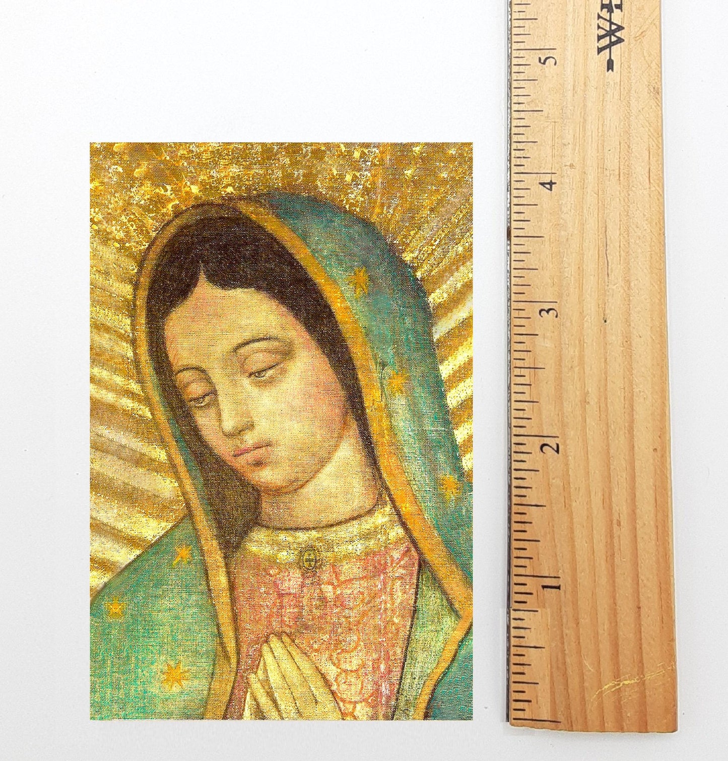 New! Our Lady of Guadalupe Holy Card – English & Spanish– Española y Inglesa – pack of 10/100/1000 – Restored Vintage Holy Card