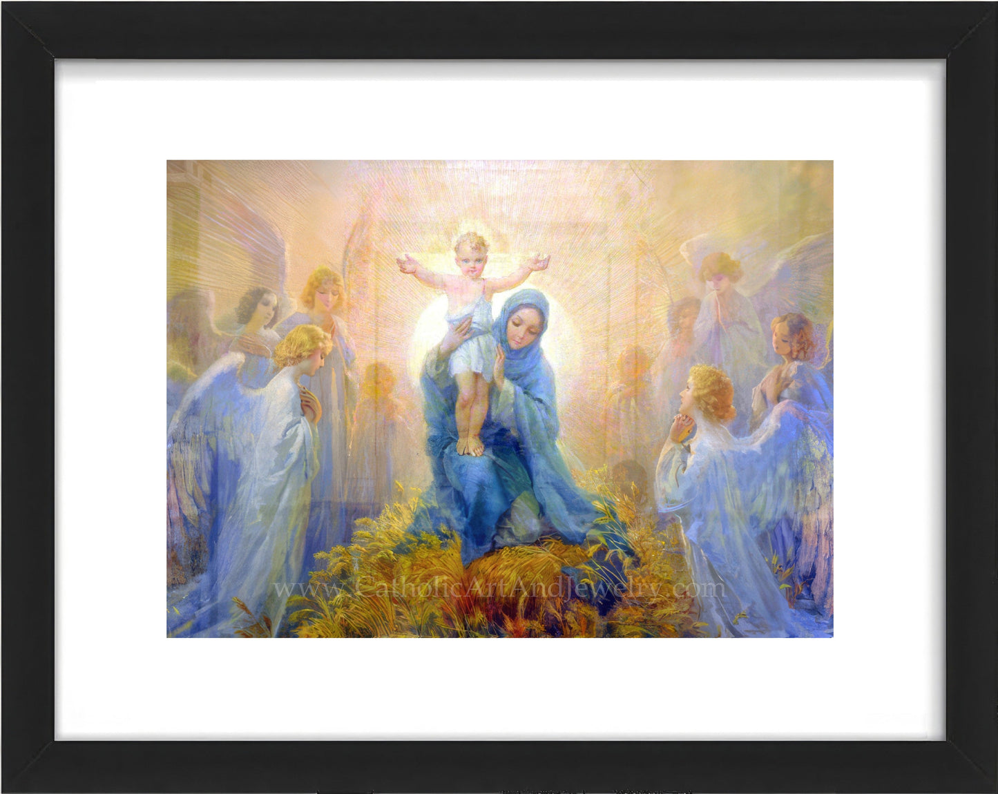 Adoration of the Angels – Cleto Luzzi – Catholic Art Print – Christmas – Unique Catholic Gift – Archival Quality - Catholic Art and Jewelry