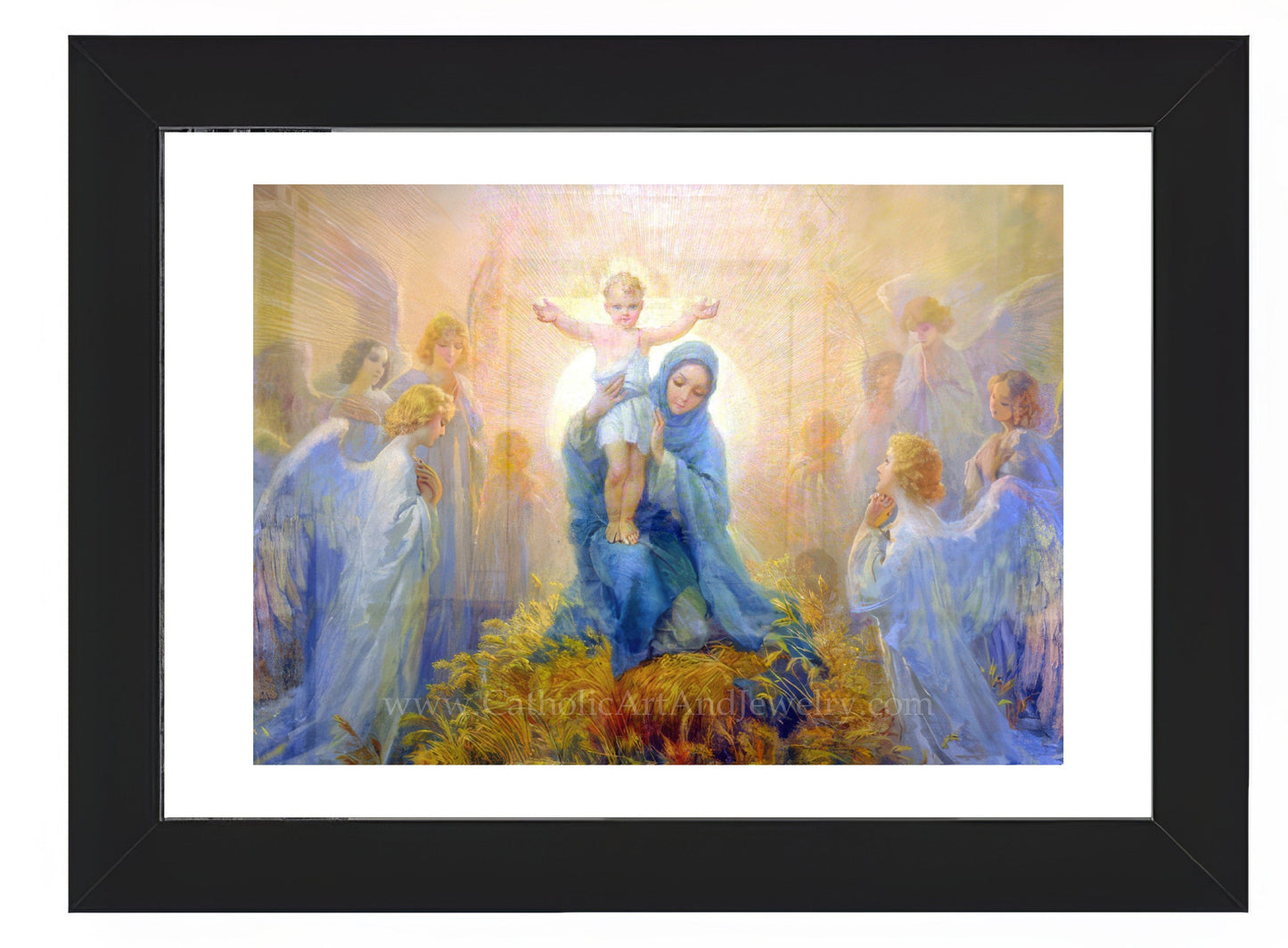 Adoration of the Angels – Cleto Luzzi – Catholic Art Print – Christmas – Unique Catholic Gift – Archival Quality - Catholic Art and Jewelry