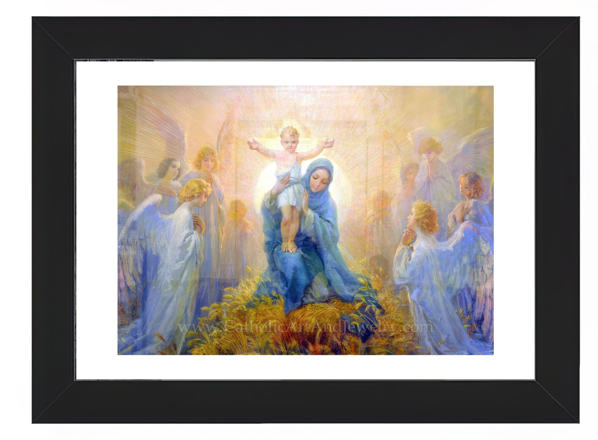 Adoration of the Angels – Cleto Luzzi – Catholic Art Print – Christmas – Unique Catholic Gift – Archival Quality - Catholic Art and Jewelry